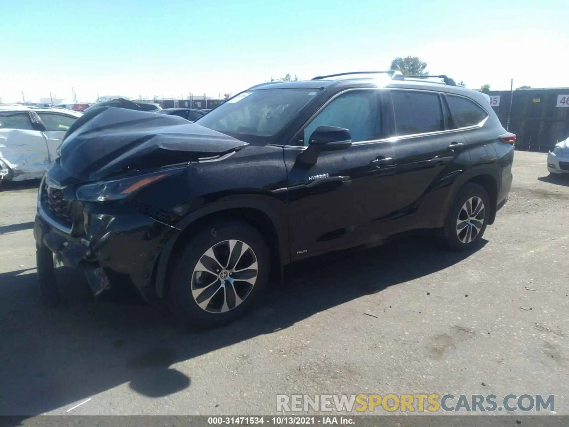 2 Photograph of a damaged car 5TDHBRCH4MS039230 TOYOTA HIGHLANDER 2021