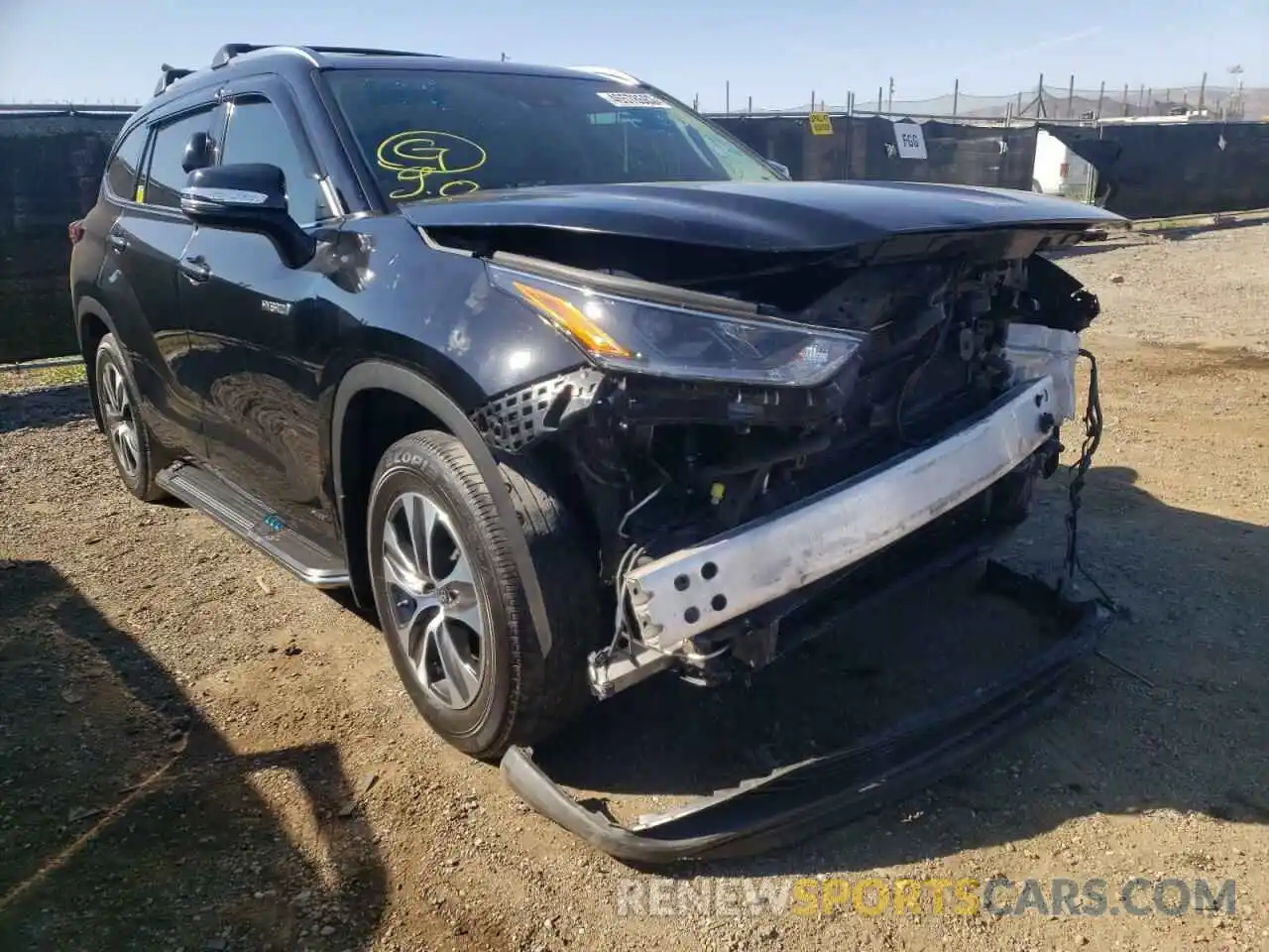 1 Photograph of a damaged car 5TDHBRCH4MS517534 TOYOTA HIGHLANDER 2021