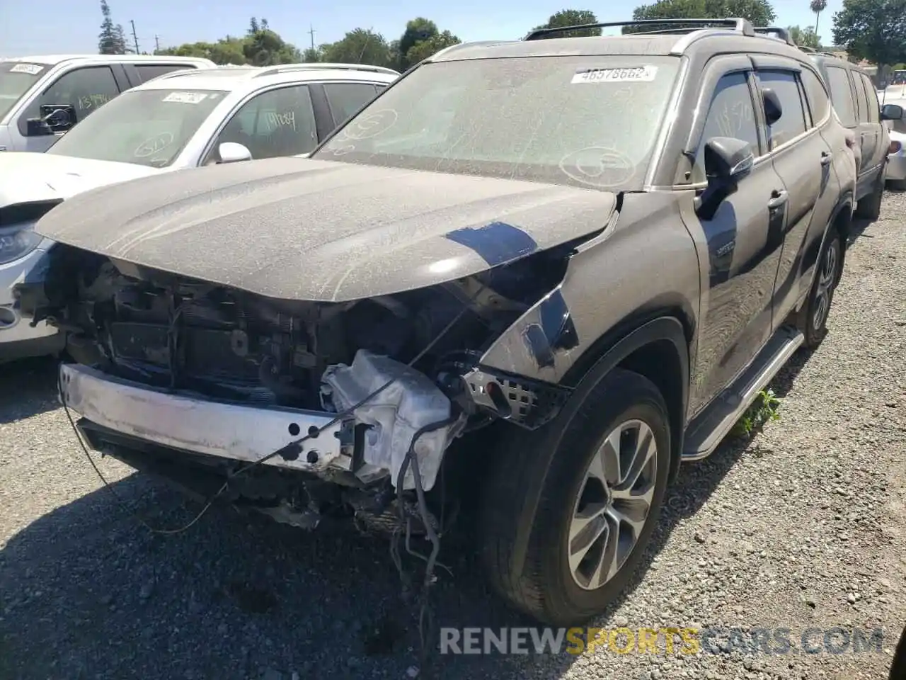 2 Photograph of a damaged car 5TDHBRCH4MS517534 TOYOTA HIGHLANDER 2021