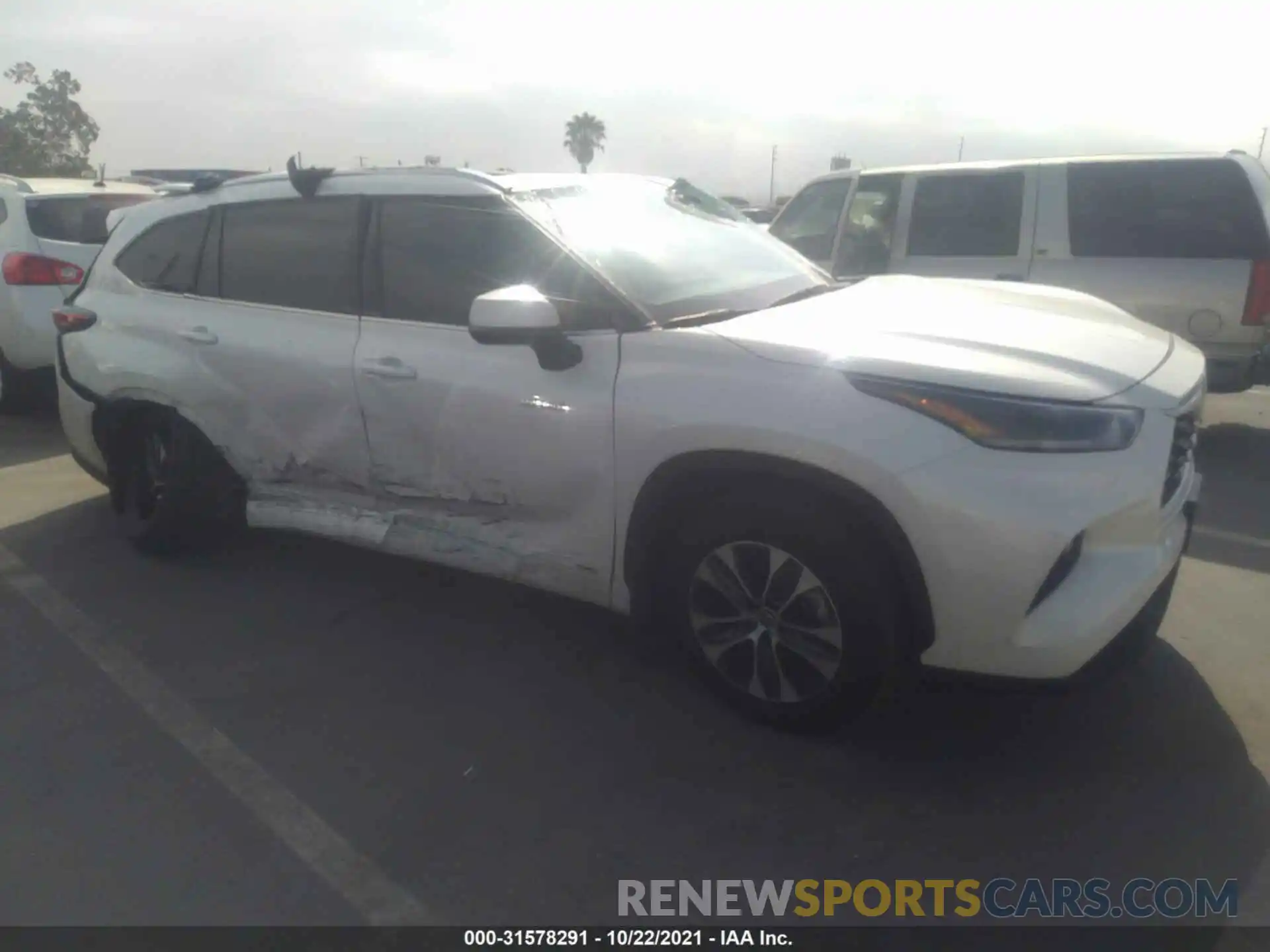 1 Photograph of a damaged car 5TDHBRCH4MS526718 TOYOTA HIGHLANDER 2021