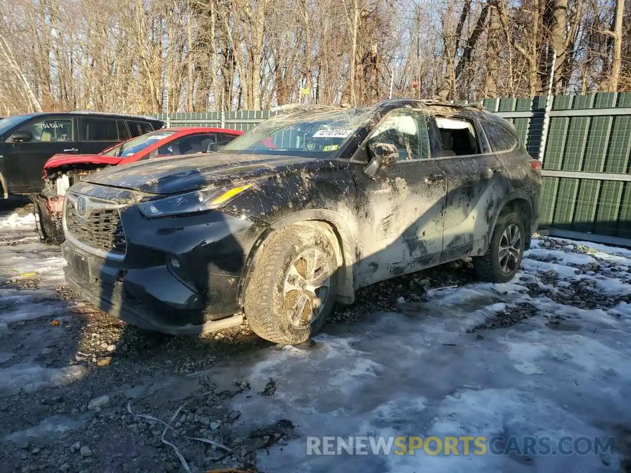 1 Photograph of a damaged car 5TDHBRCH5MS523133 TOYOTA HIGHLANDER 2021