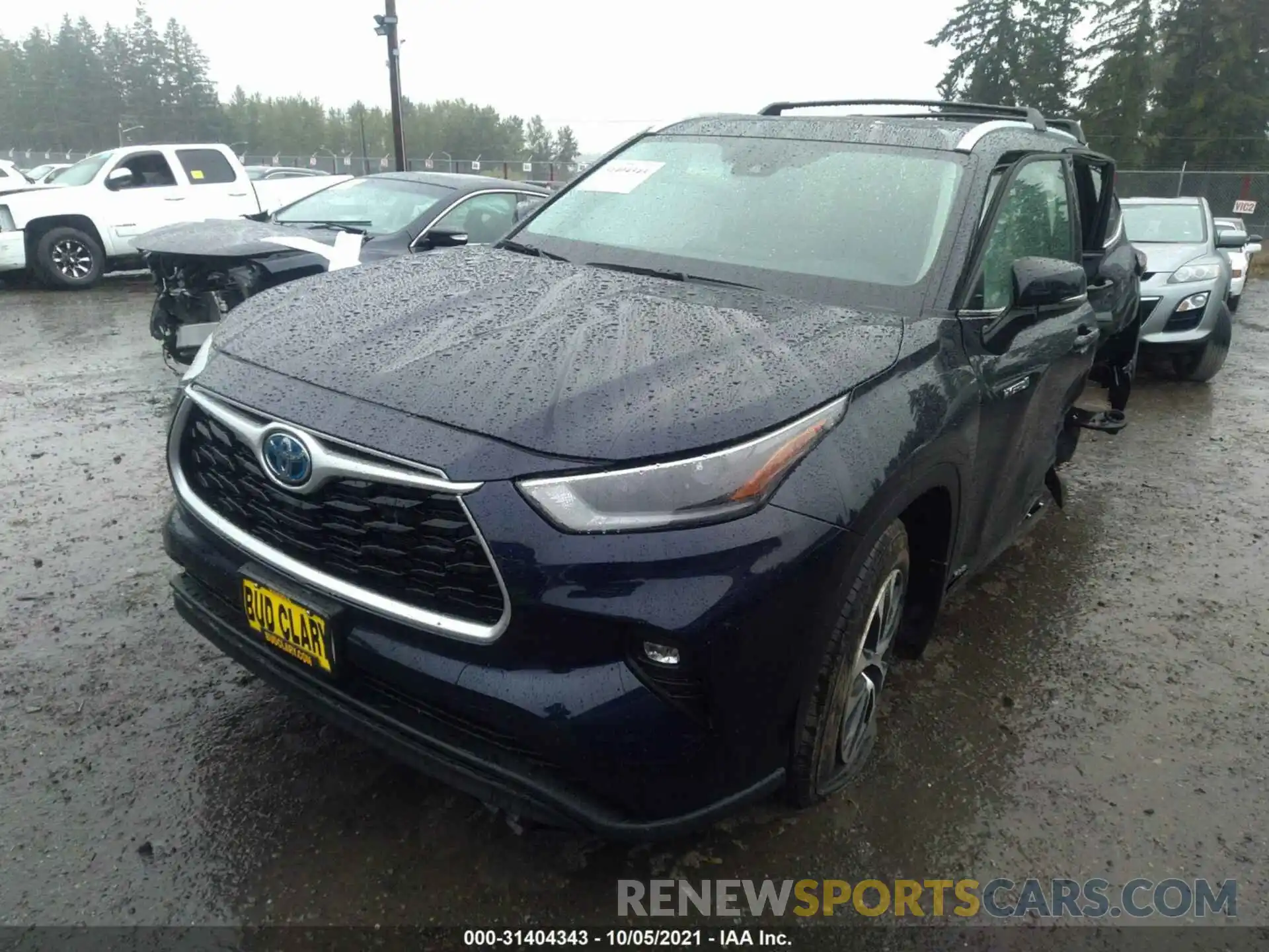 2 Photograph of a damaged car 5TDHBRCH5MS534651 TOYOTA HIGHLANDER 2021