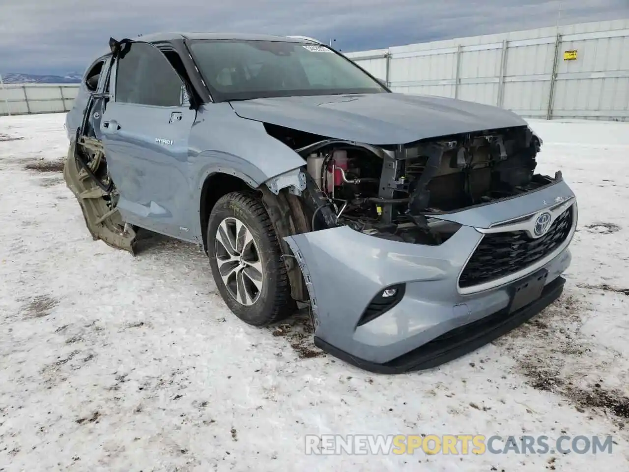 1 Photograph of a damaged car 5TDHBRCH6MS029721 TOYOTA HIGHLANDER 2021