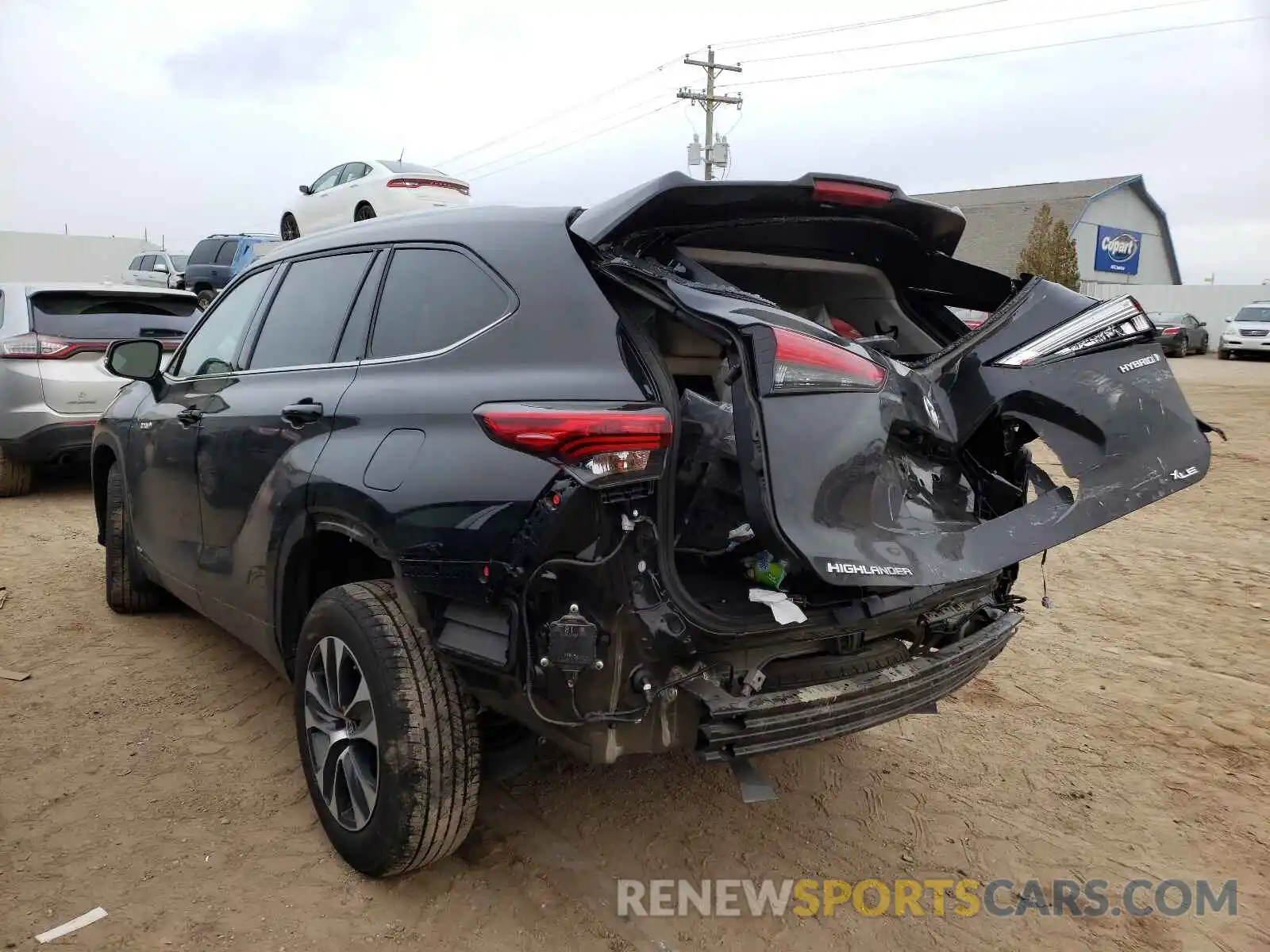 3 Photograph of a damaged car 5TDHBRCH6MS038063 TOYOTA HIGHLANDER 2021