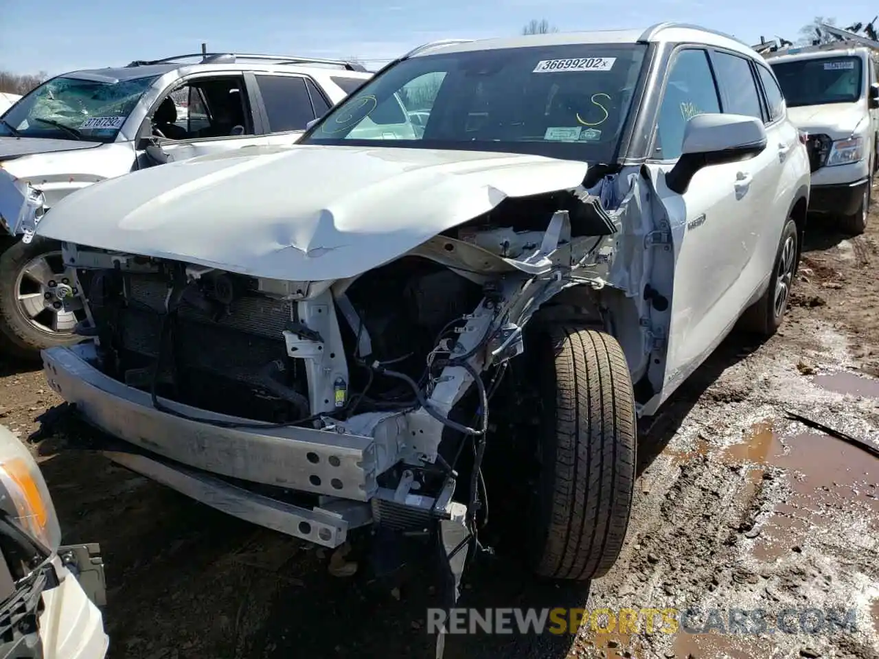 2 Photograph of a damaged car 5TDHBRCH7MS522744 TOYOTA HIGHLANDER 2021