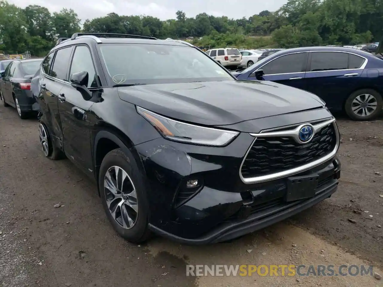 1 Photograph of a damaged car 5TDHBRCH7MS535154 TOYOTA HIGHLANDER 2021