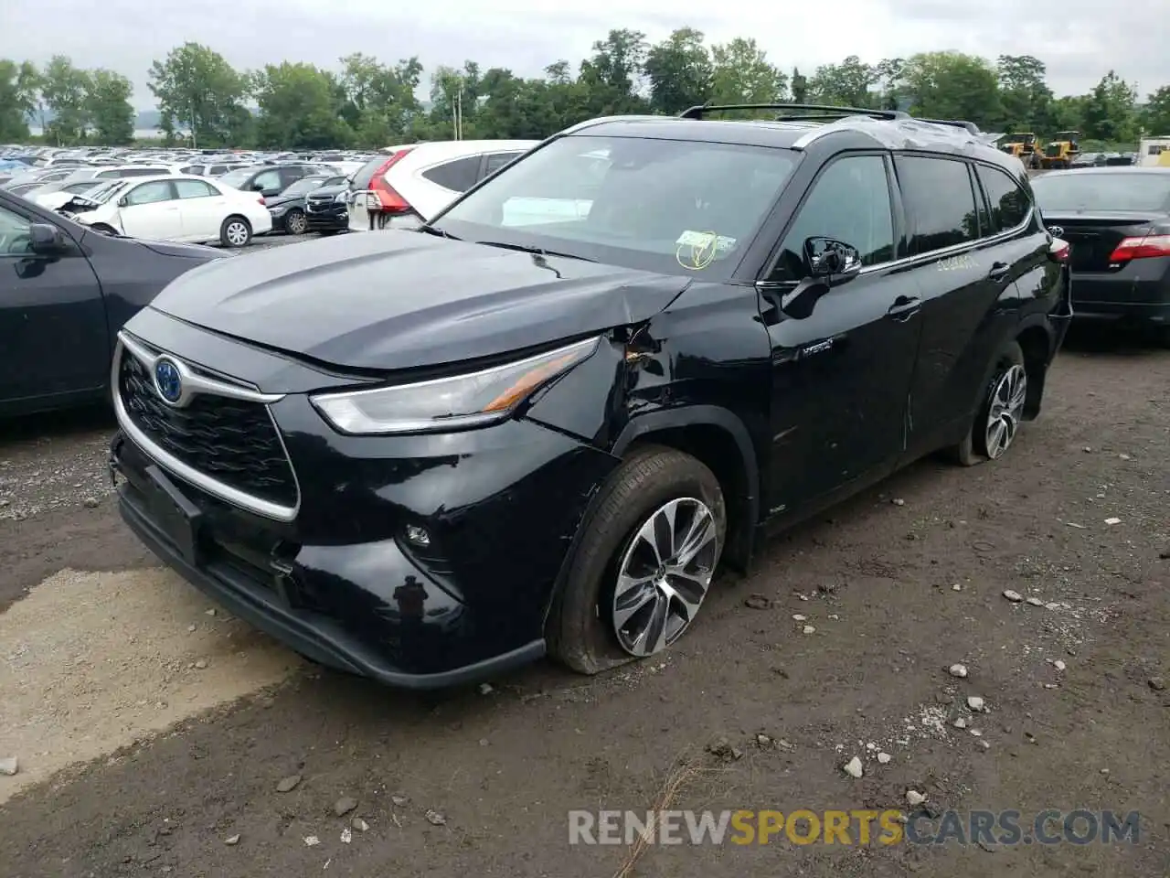 2 Photograph of a damaged car 5TDHBRCH7MS535154 TOYOTA HIGHLANDER 2021