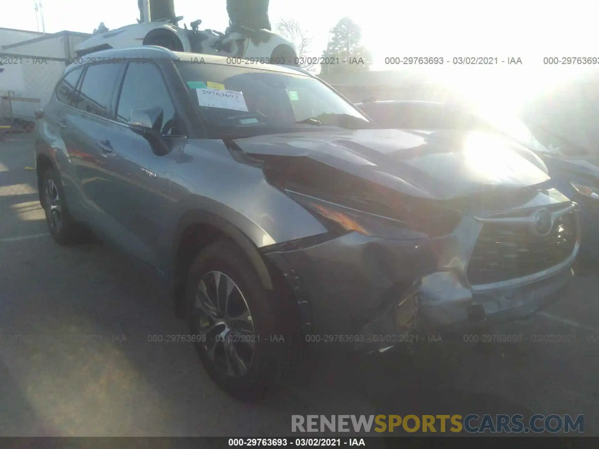 1 Photograph of a damaged car 5TDHBRCH8MS026769 TOYOTA HIGHLANDER 2021