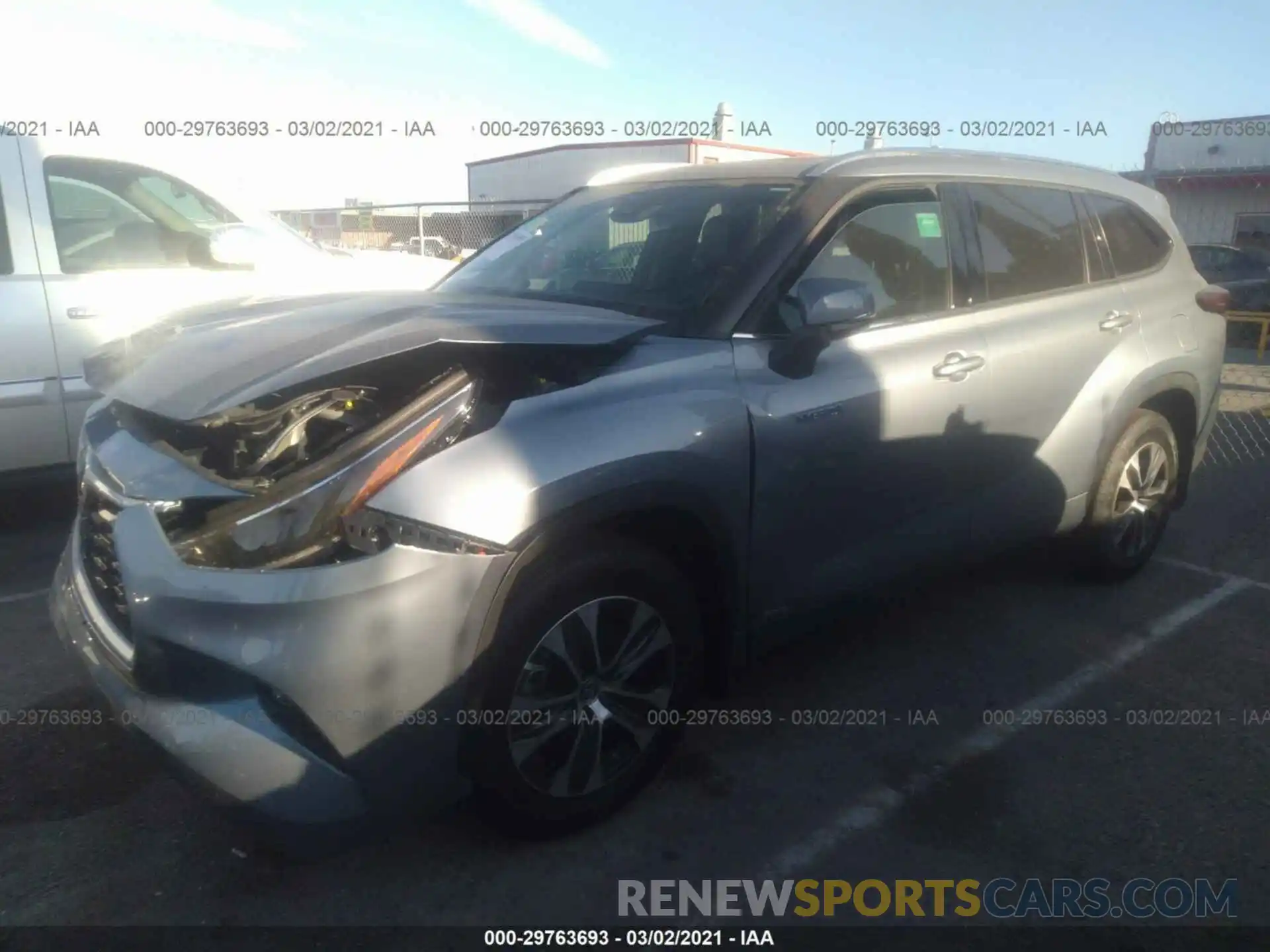 2 Photograph of a damaged car 5TDHBRCH8MS026769 TOYOTA HIGHLANDER 2021