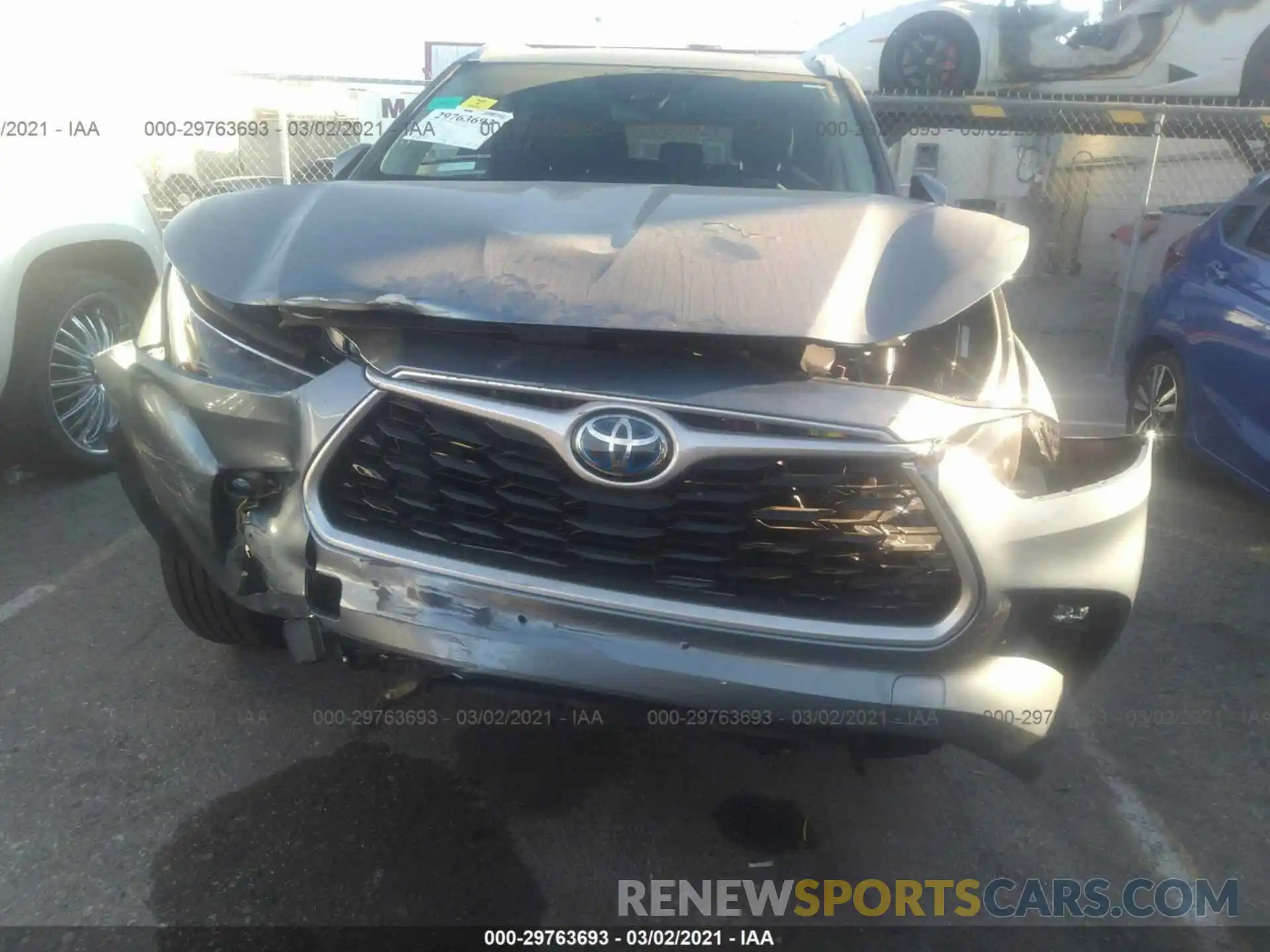 6 Photograph of a damaged car 5TDHBRCH8MS026769 TOYOTA HIGHLANDER 2021