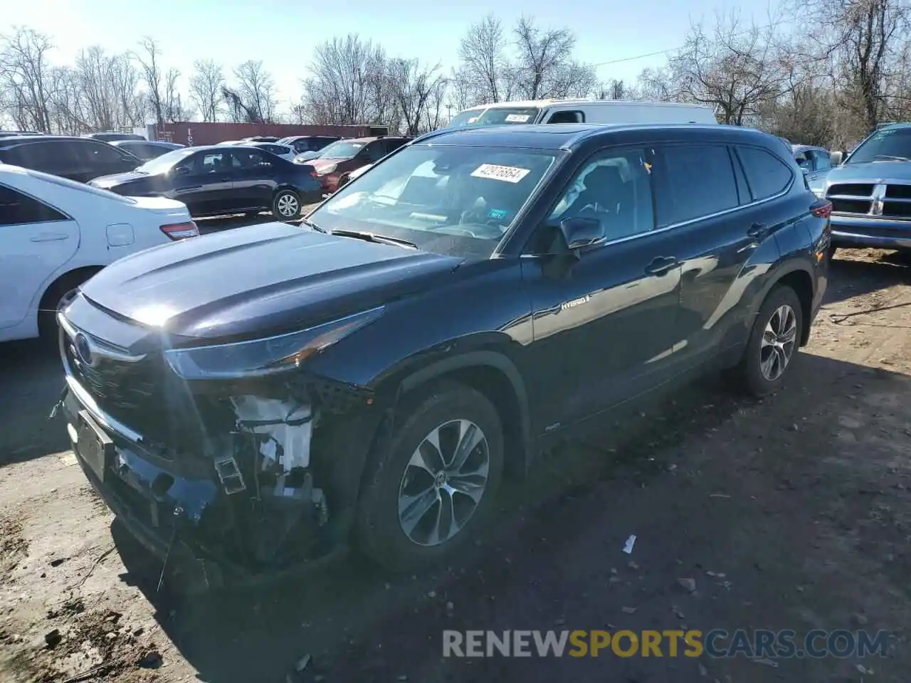 1 Photograph of a damaged car 5TDHBRCH8MS041191 TOYOTA HIGHLANDER 2021