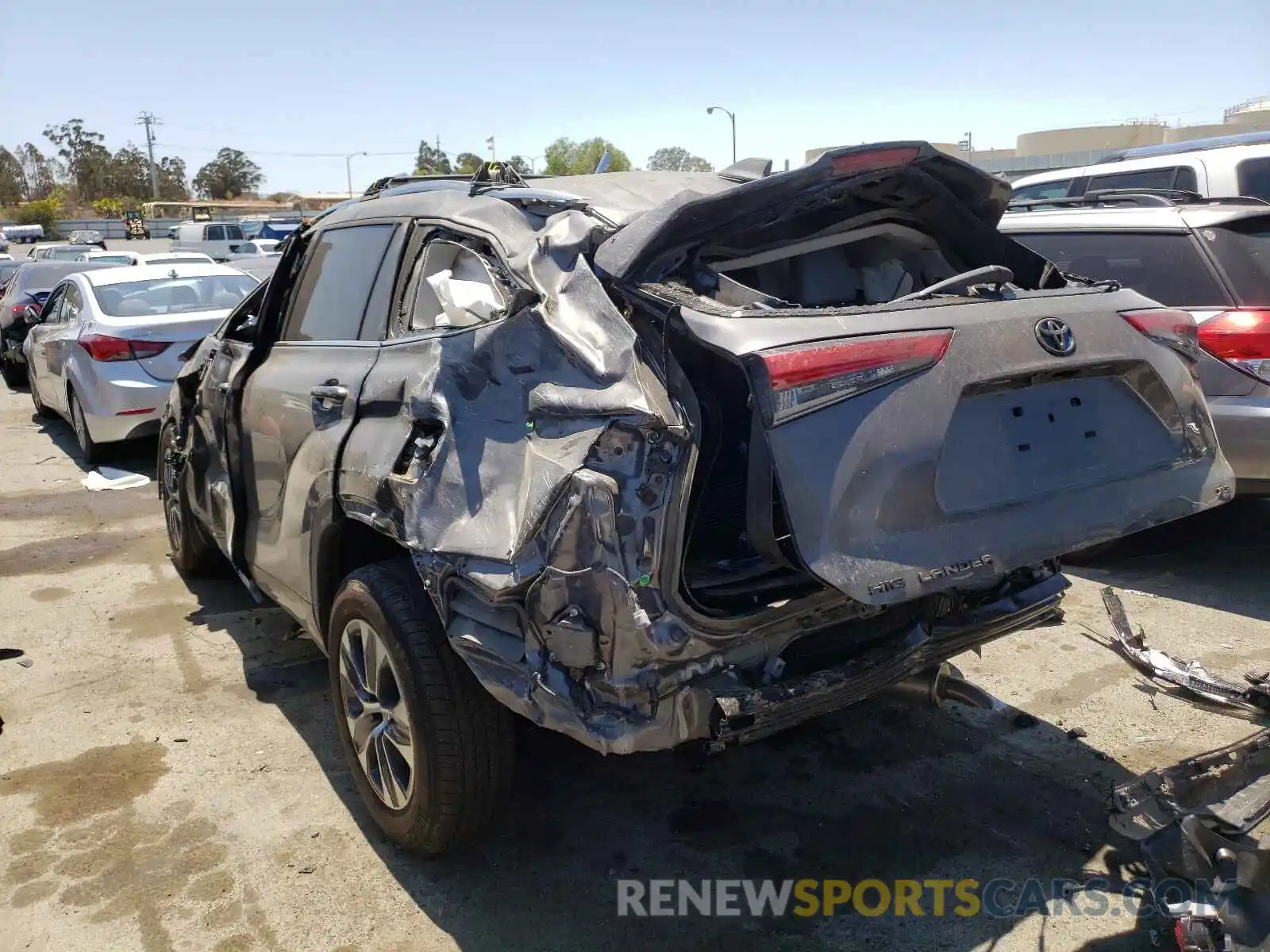 3 Photograph of a damaged car 5TDHBRCH9MS054239 TOYOTA HIGHLANDER 2021