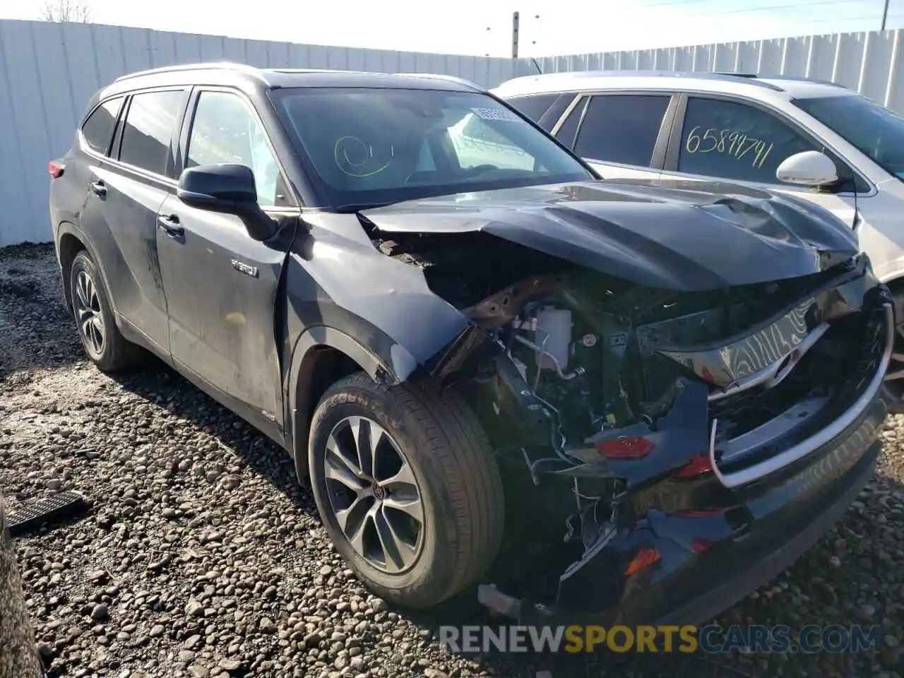 1 Photograph of a damaged car 5TDHBRCH9MS514418 TOYOTA HIGHLANDER 2021