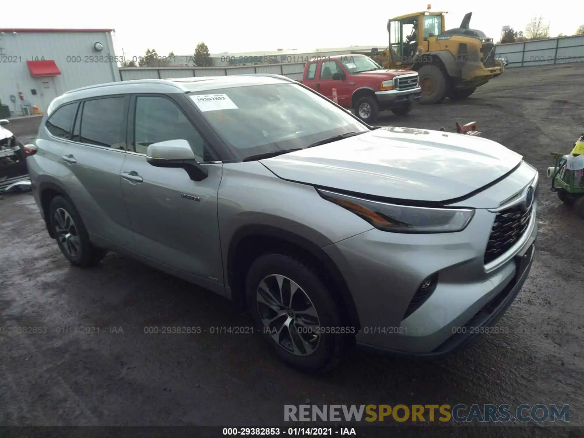 1 Photograph of a damaged car 5TDHBRCH9MS518145 TOYOTA HIGHLANDER 2021