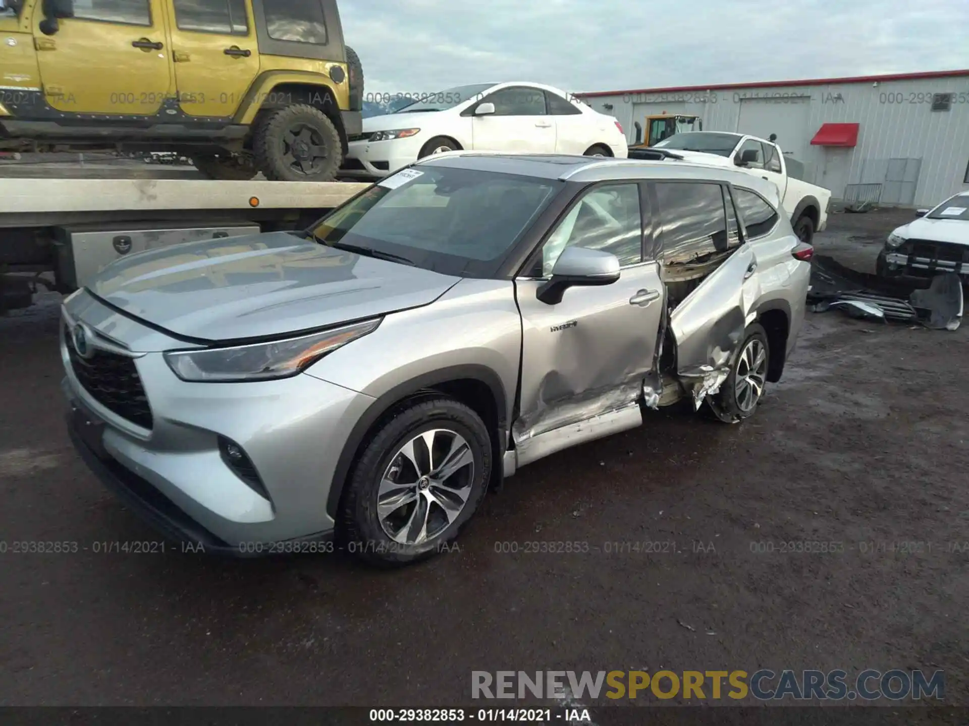 2 Photograph of a damaged car 5TDHBRCH9MS518145 TOYOTA HIGHLANDER 2021