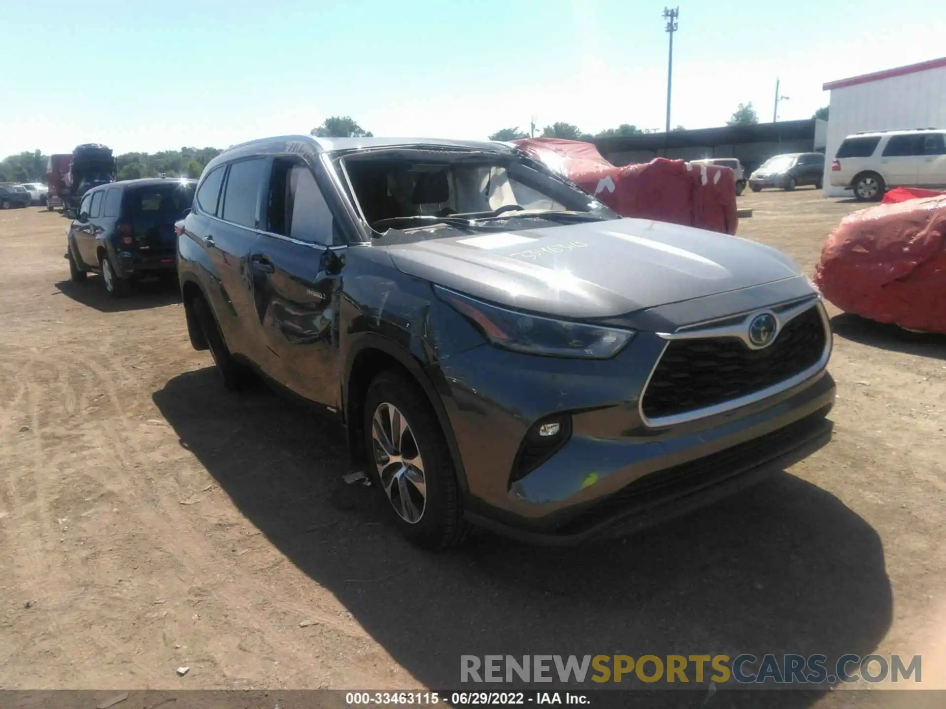 1 Photograph of a damaged car 5TDHBRCHXMS515125 TOYOTA HIGHLANDER 2021