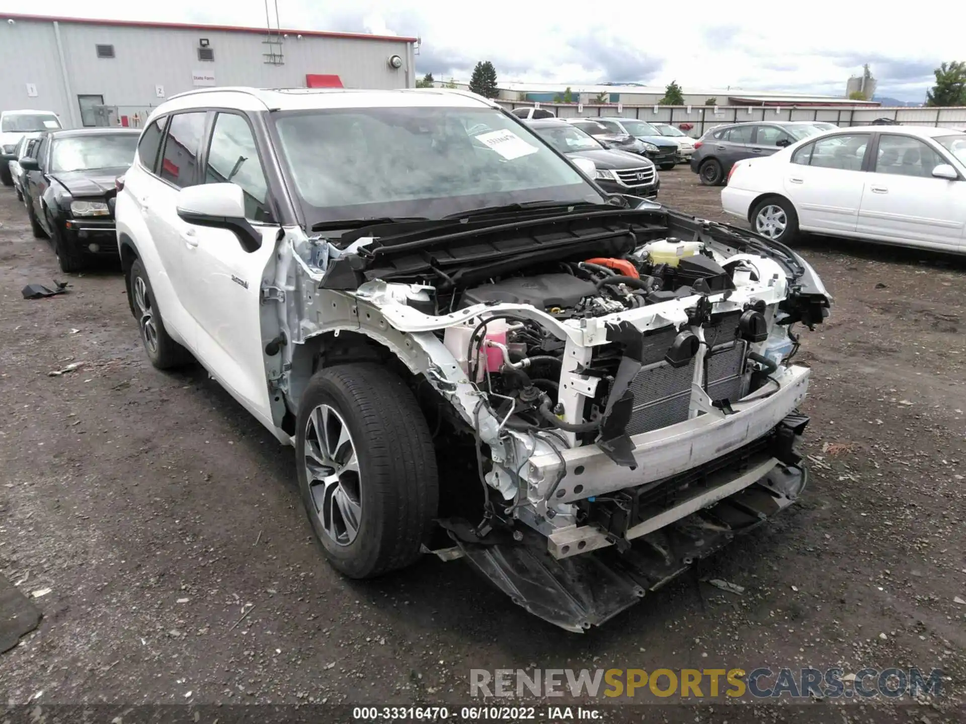 1 Photograph of a damaged car 5TDHBRCHXMS524388 TOYOTA HIGHLANDER 2021