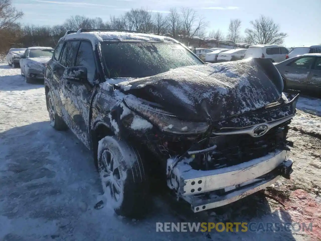 1 Photograph of a damaged car 5TDHBRCHXMS534676 TOYOTA HIGHLANDER 2021