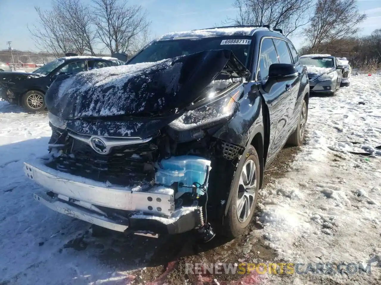 2 Photograph of a damaged car 5TDHBRCHXMS534676 TOYOTA HIGHLANDER 2021