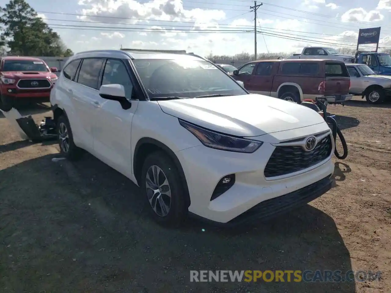 1 Photograph of a damaged car 5TDHZRAH1MS533205 TOYOTA HIGHLANDER 2021