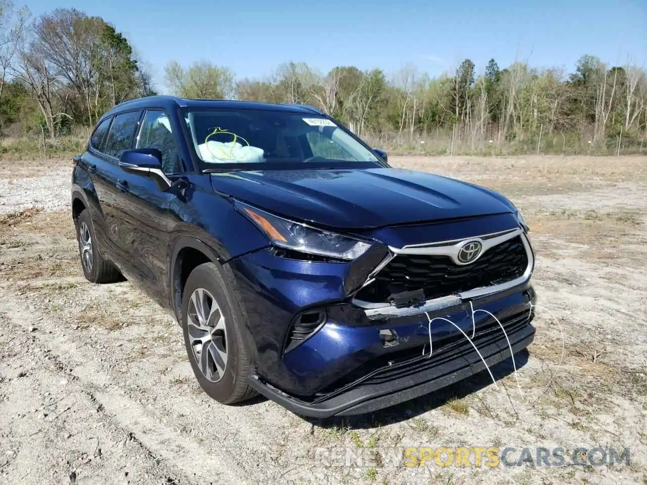 1 Photograph of a damaged car 5TDHZRAH2MS036244 TOYOTA HIGHLANDER 2021