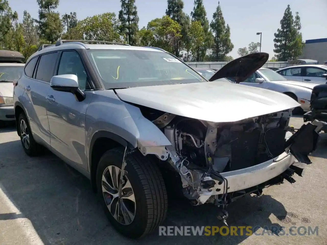 1 Photograph of a damaged car 5TDHZRAH2MS047535 TOYOTA HIGHLANDER 2021