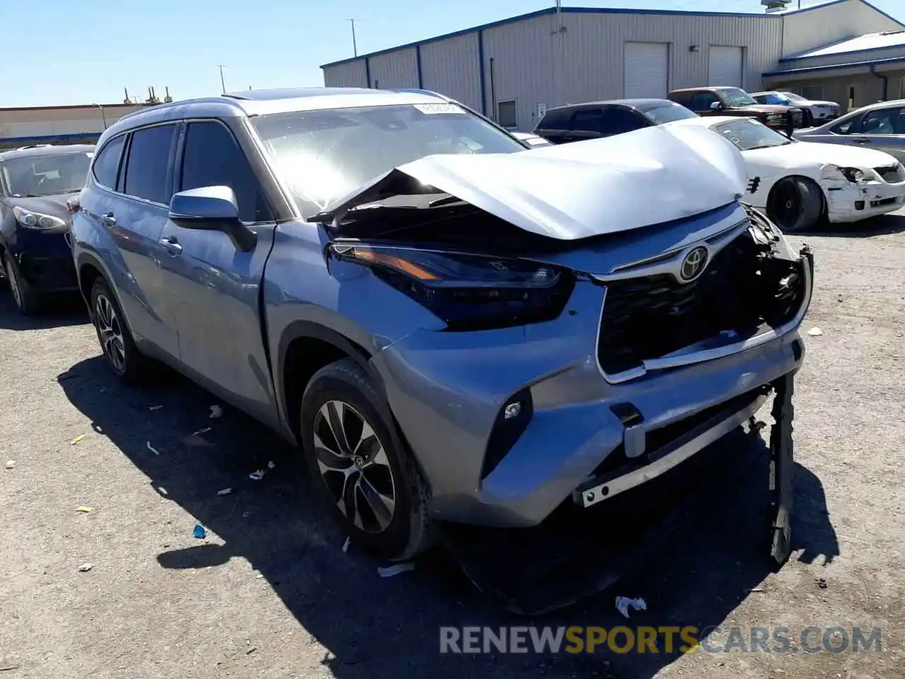 1 Photograph of a damaged car 5TDHZRAH4MS052428 TOYOTA HIGHLANDER 2021