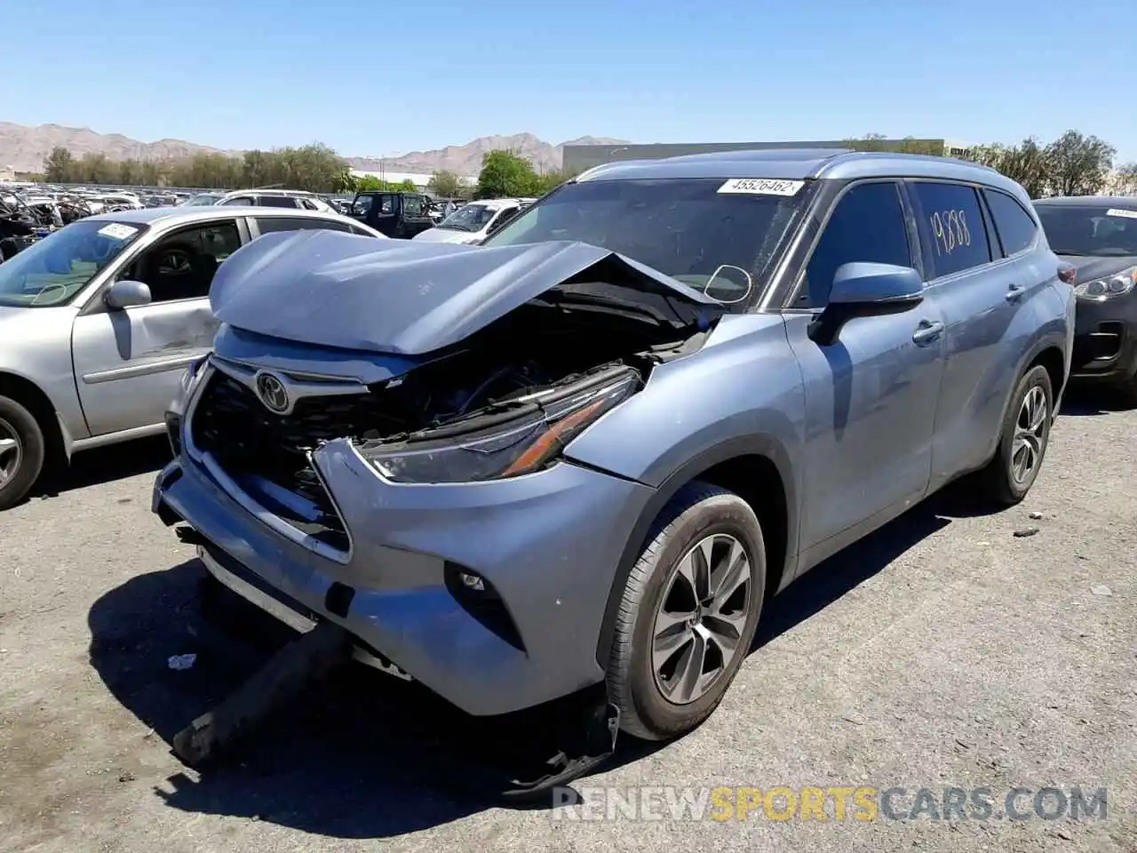 2 Photograph of a damaged car 5TDHZRAH4MS052428 TOYOTA HIGHLANDER 2021