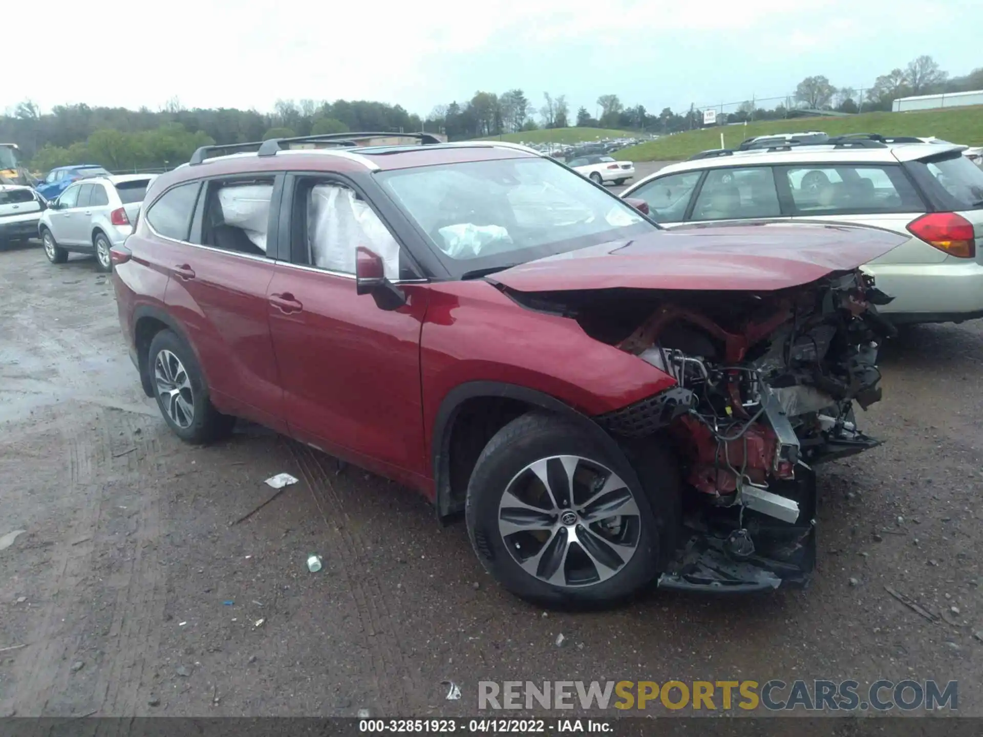 1 Photograph of a damaged car 5TDHZRAH4MS534865 TOYOTA HIGHLANDER 2021