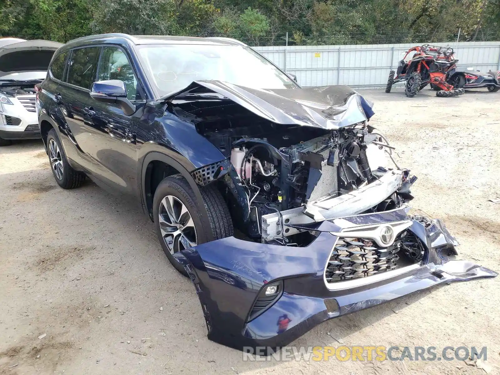 1 Photograph of a damaged car 5TDHZRAH5MS067438 TOYOTA HIGHLANDER 2021