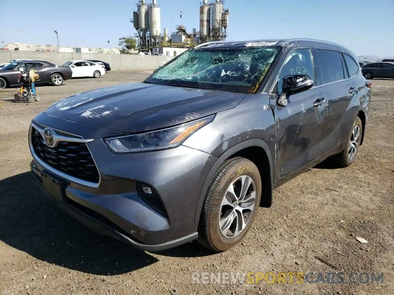 2 Photograph of a damaged car 5TDHZRAH8MS033509 TOYOTA HIGHLANDER 2021