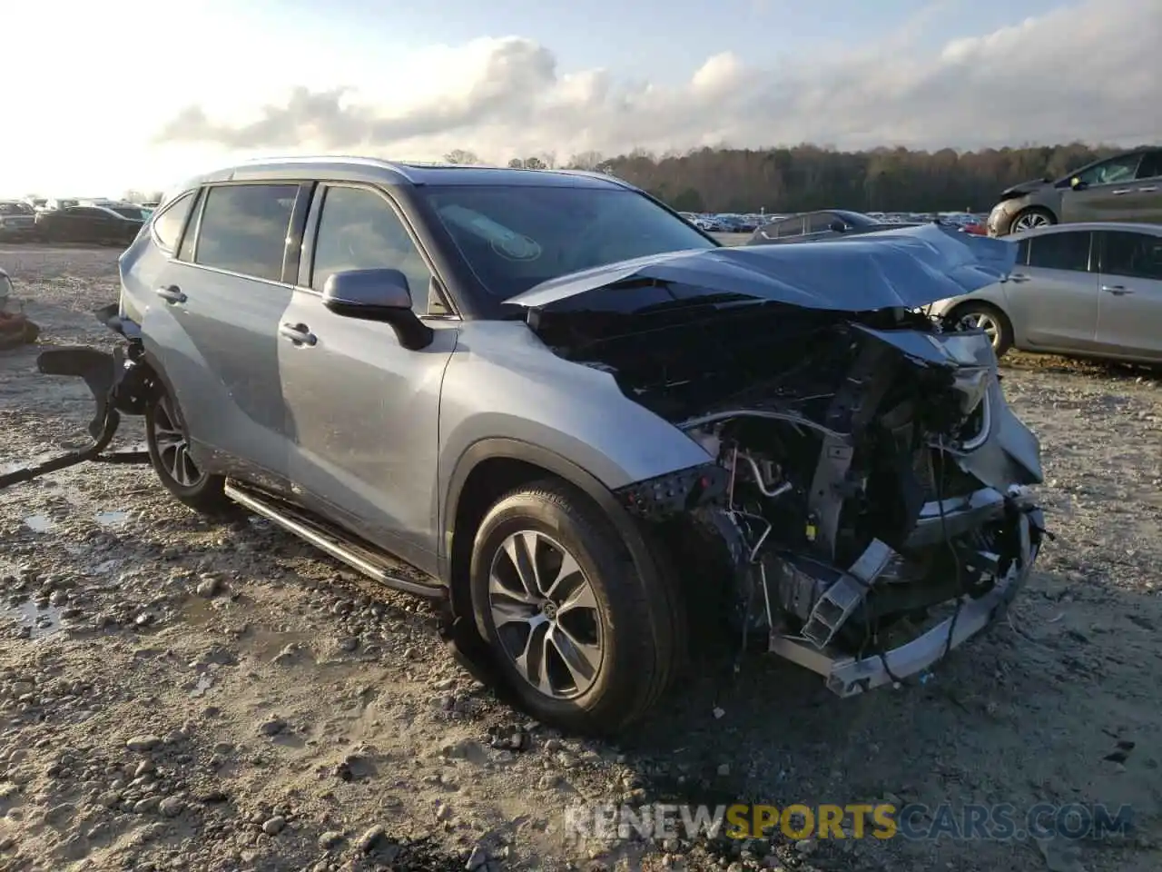 1 Photograph of a damaged car 5TDHZRAH8MS080149 TOYOTA HIGHLANDER 2021