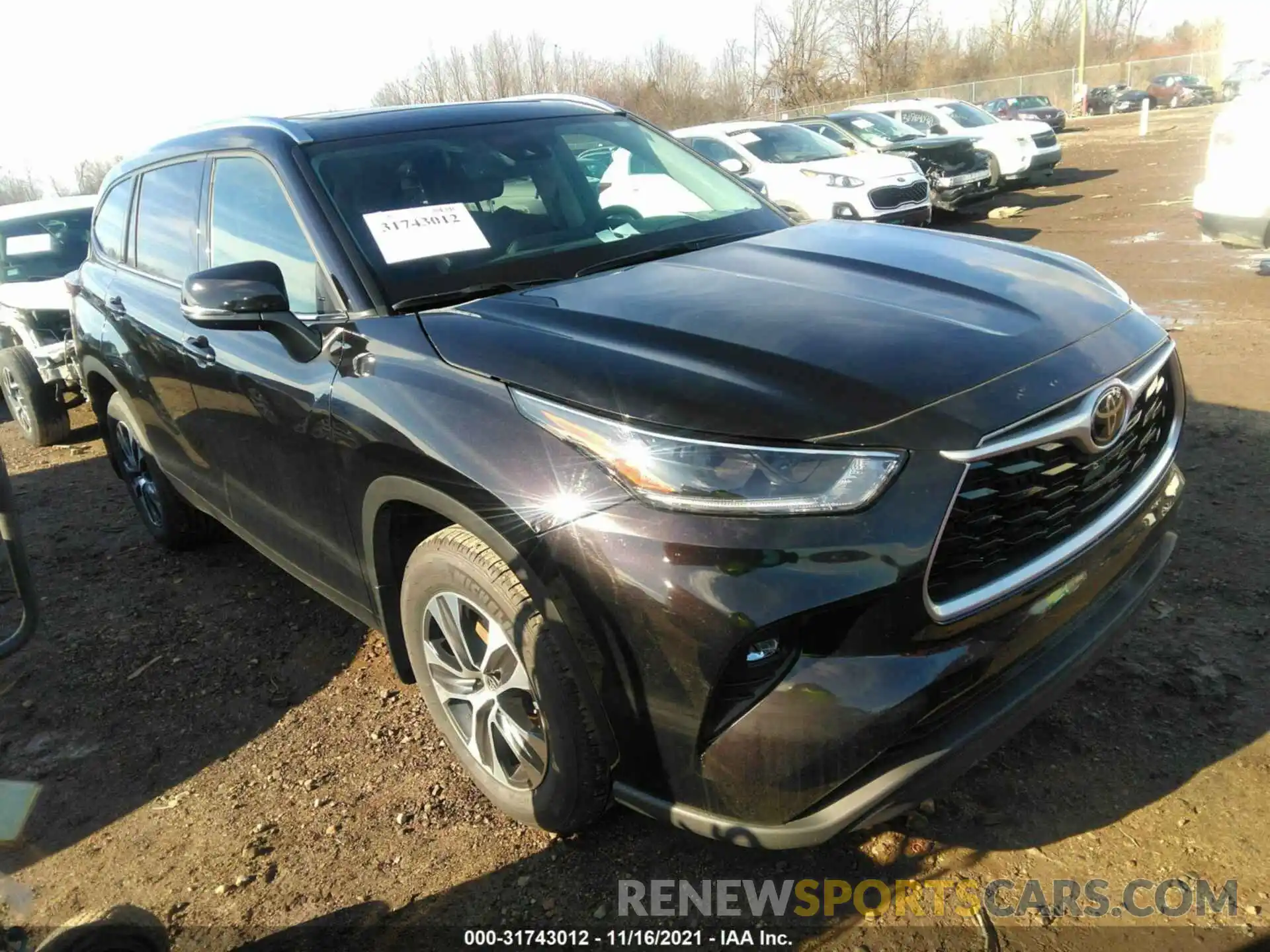 1 Photograph of a damaged car 5TDHZRBH0MS137331 TOYOTA HIGHLANDER 2021