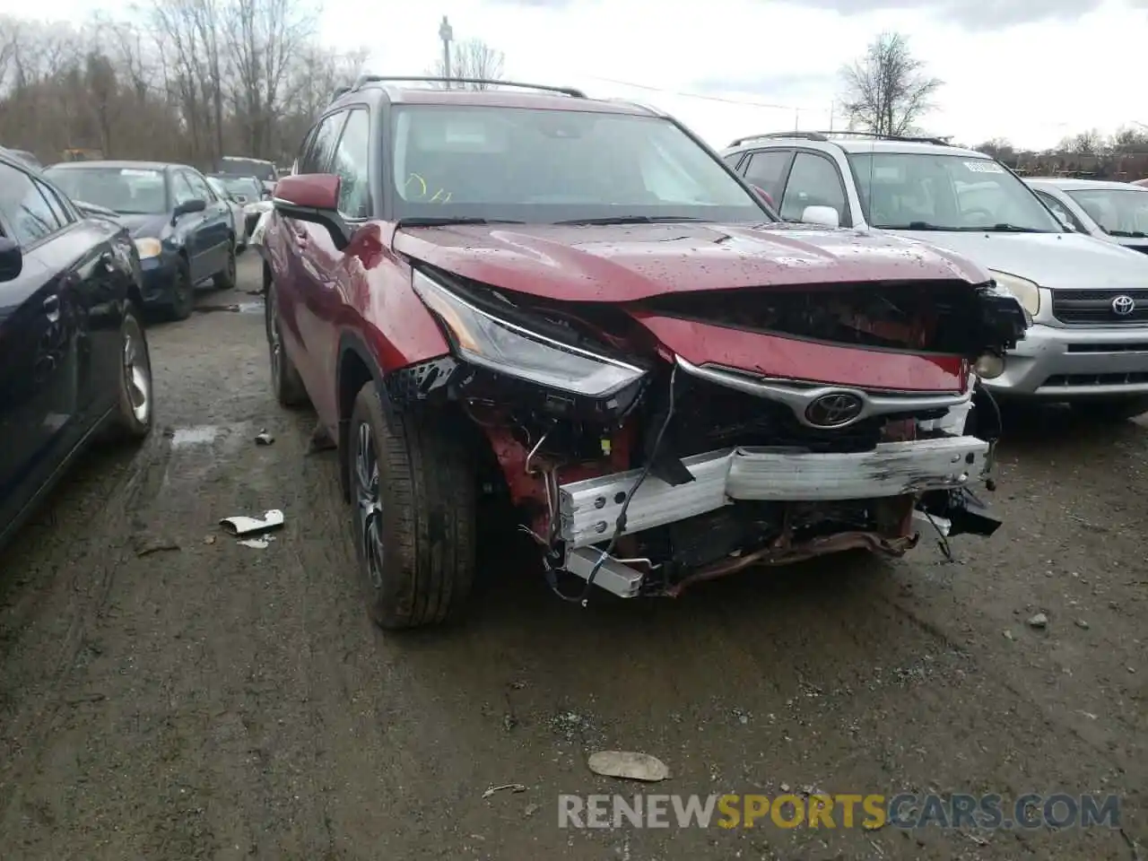 1 Photograph of a damaged car 5TDHZRBH1MS082579 TOYOTA HIGHLANDER 2021