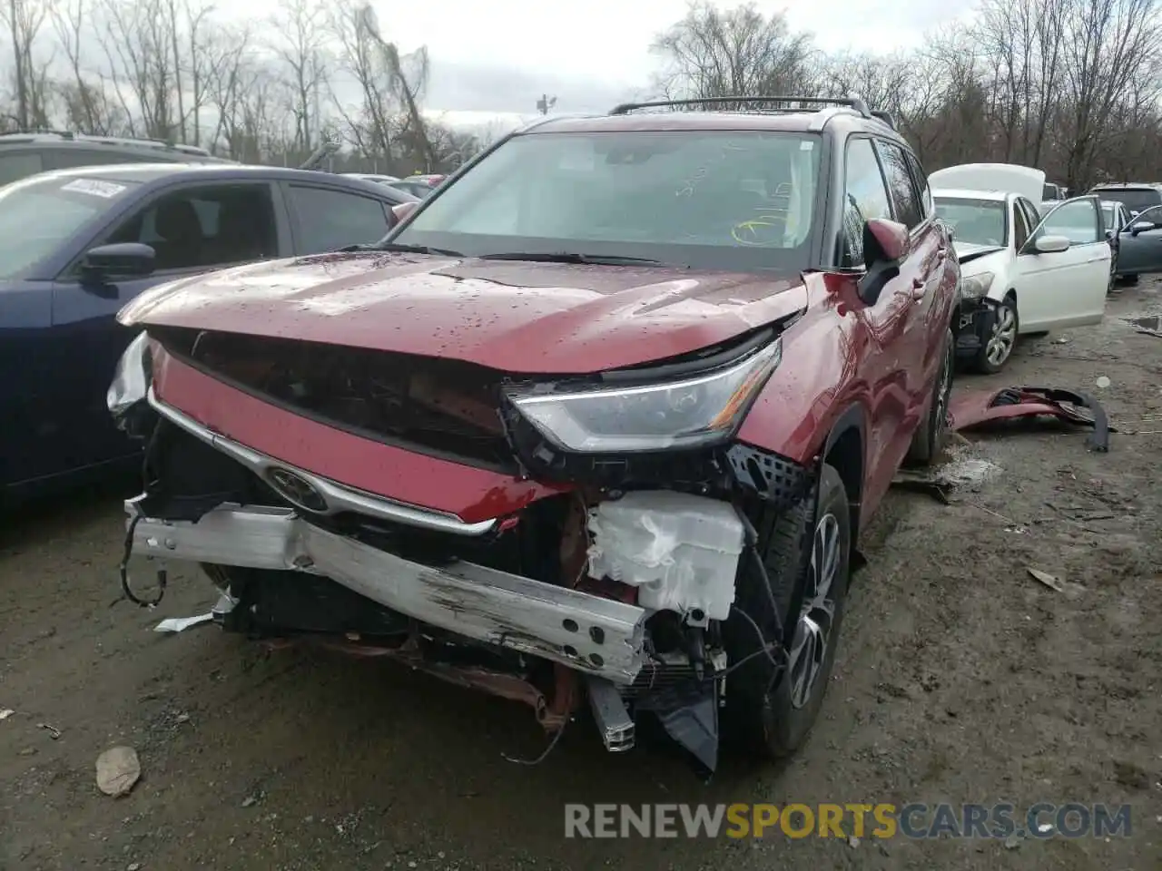 2 Photograph of a damaged car 5TDHZRBH1MS082579 TOYOTA HIGHLANDER 2021