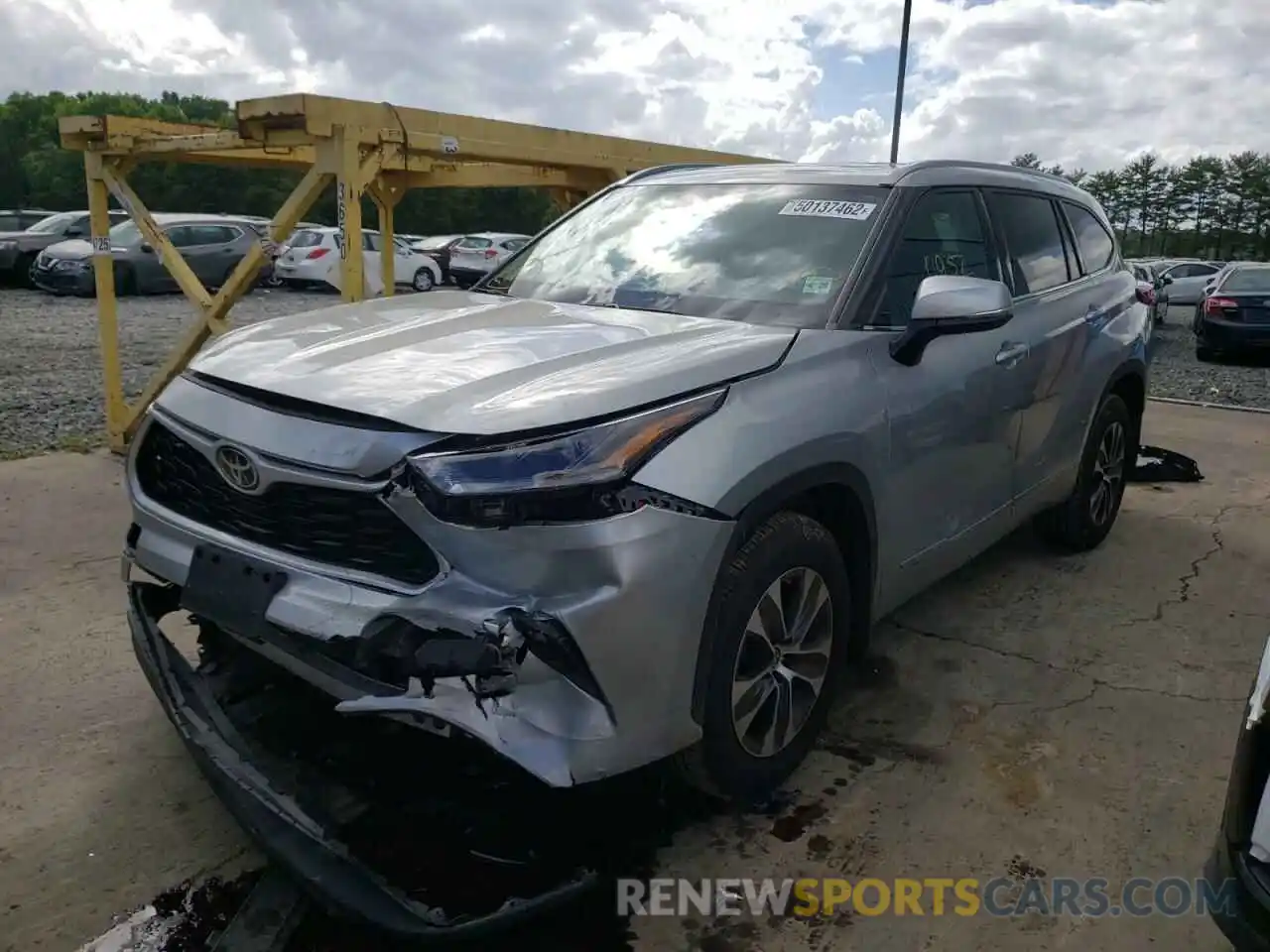 2 Photograph of a damaged car 5TDHZRBH1MS540007 TOYOTA HIGHLANDER 2021