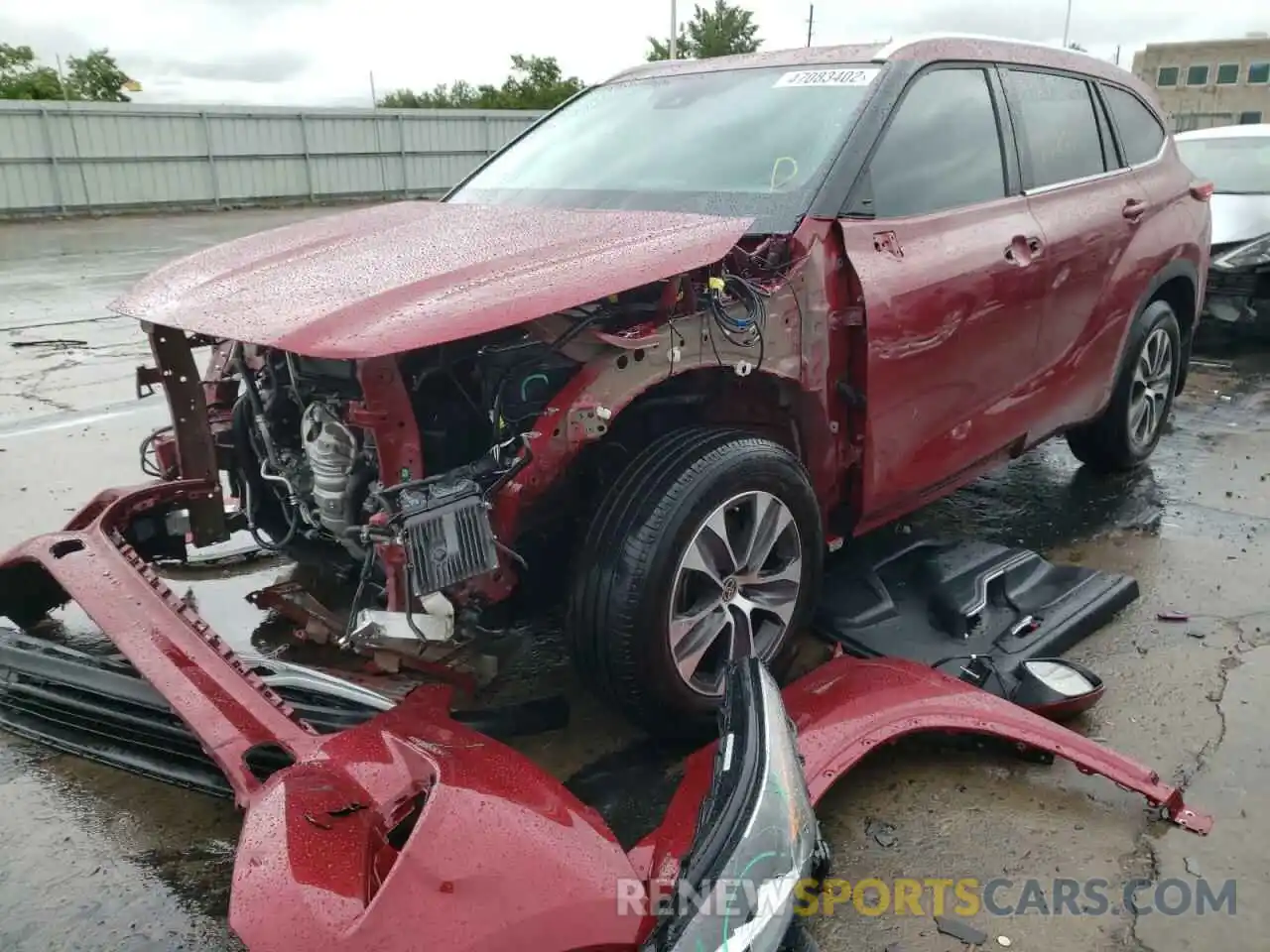 2 Photograph of a damaged car 5TDHZRBH1MS548527 TOYOTA HIGHLANDER 2021