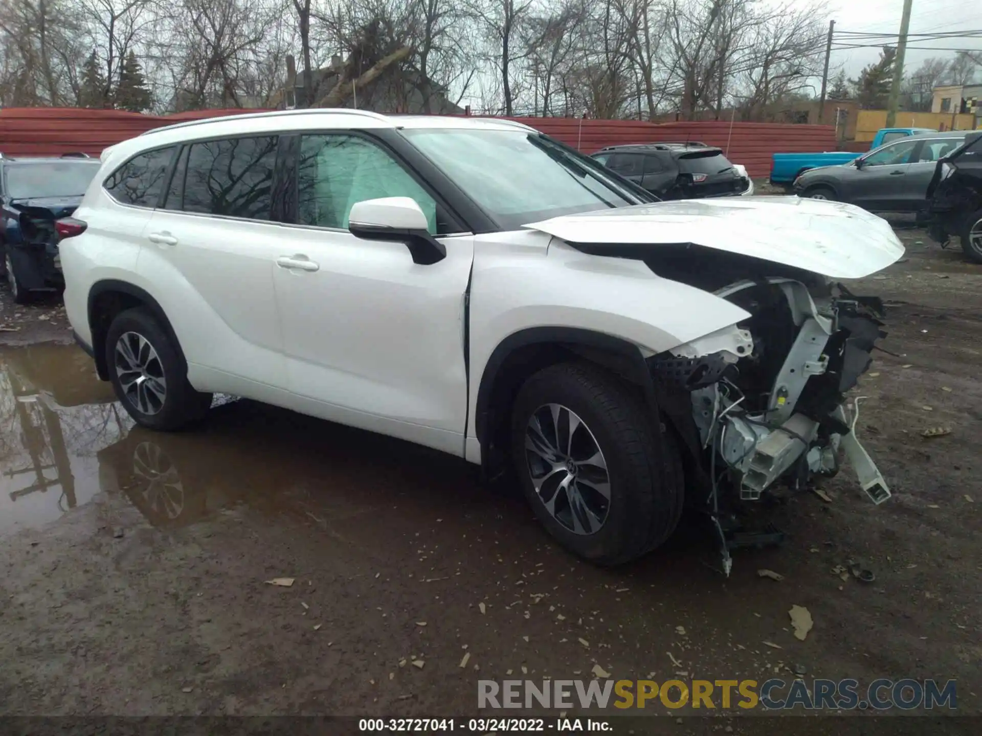 1 Photograph of a damaged car 5TDHZRBH2MS073194 TOYOTA HIGHLANDER 2021