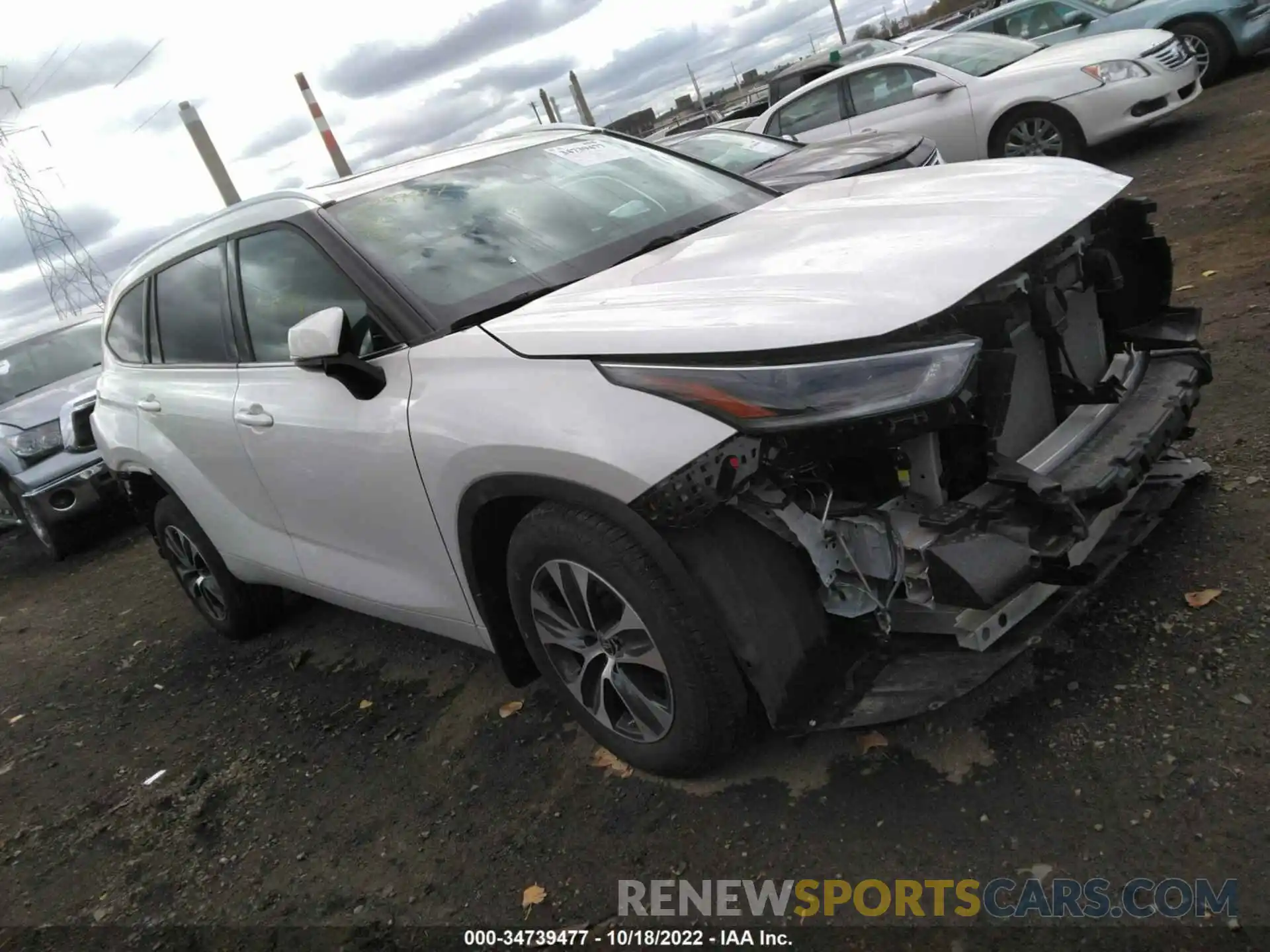 1 Photograph of a damaged car 5TDHZRBH2MS549041 TOYOTA HIGHLANDER 2021