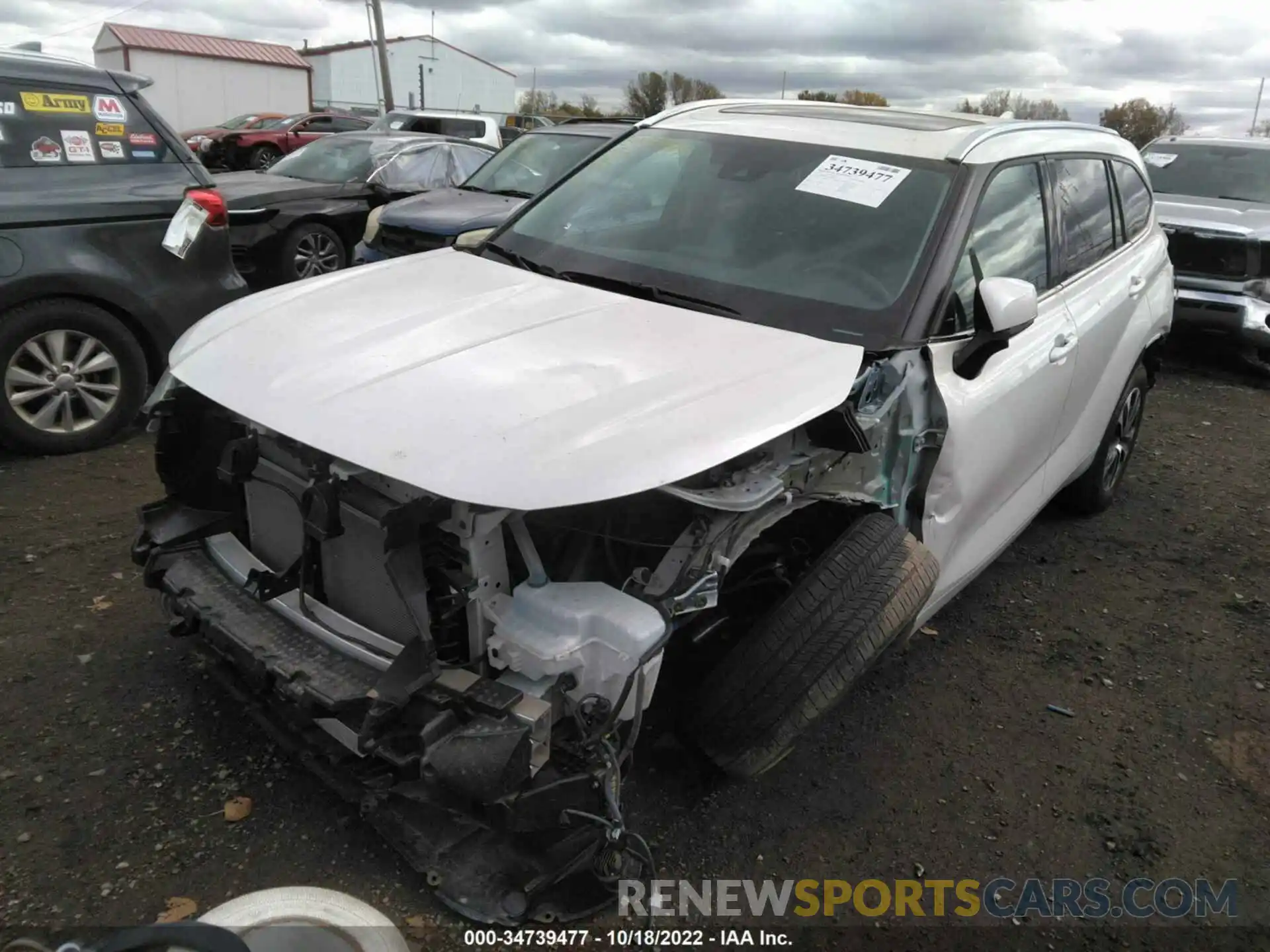 2 Photograph of a damaged car 5TDHZRBH2MS549041 TOYOTA HIGHLANDER 2021