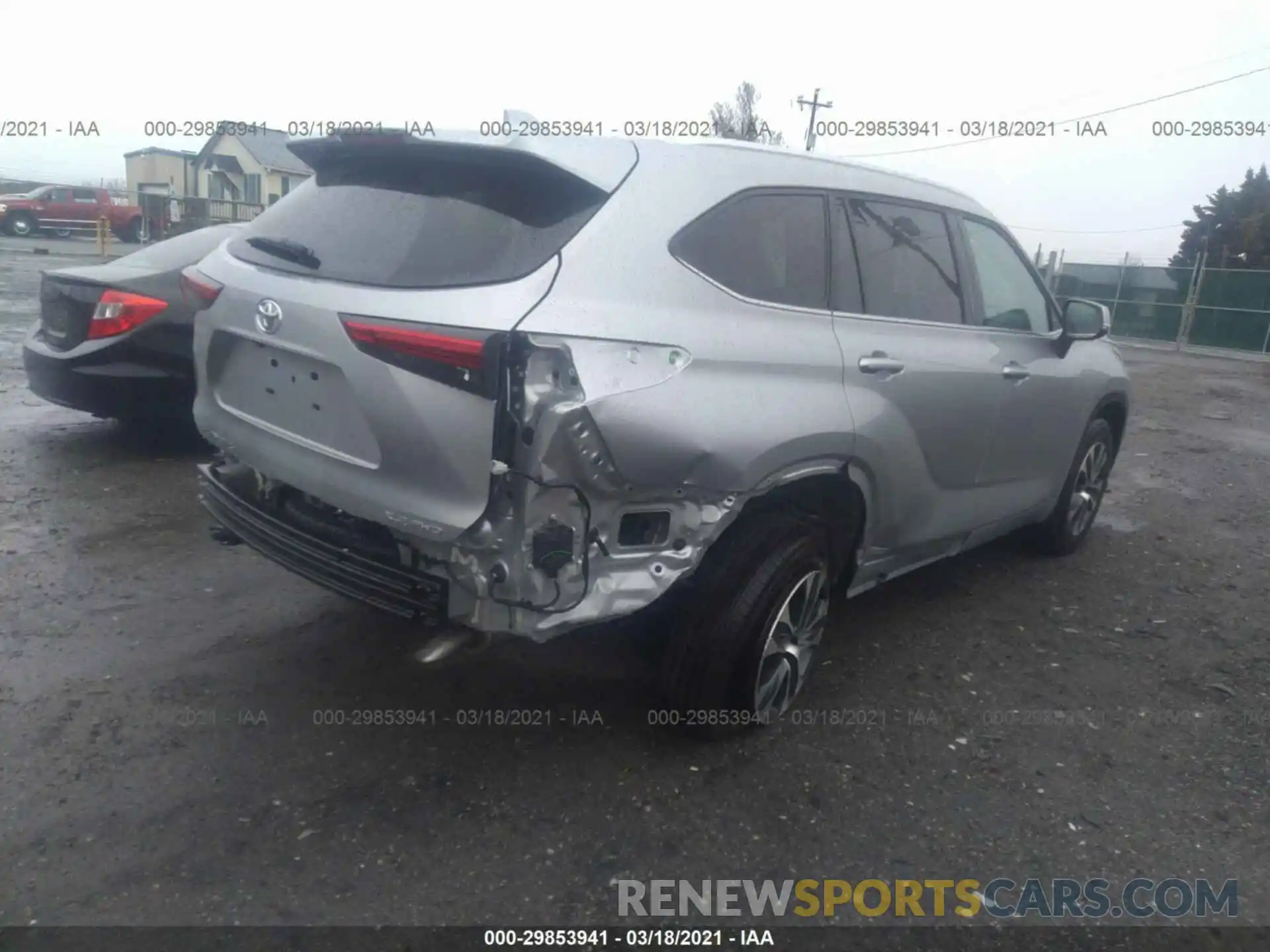 4 Фотография поврежденного автомобиля 5TDHZRBH3MS078582 TOYOTA HIGHLANDER 2021