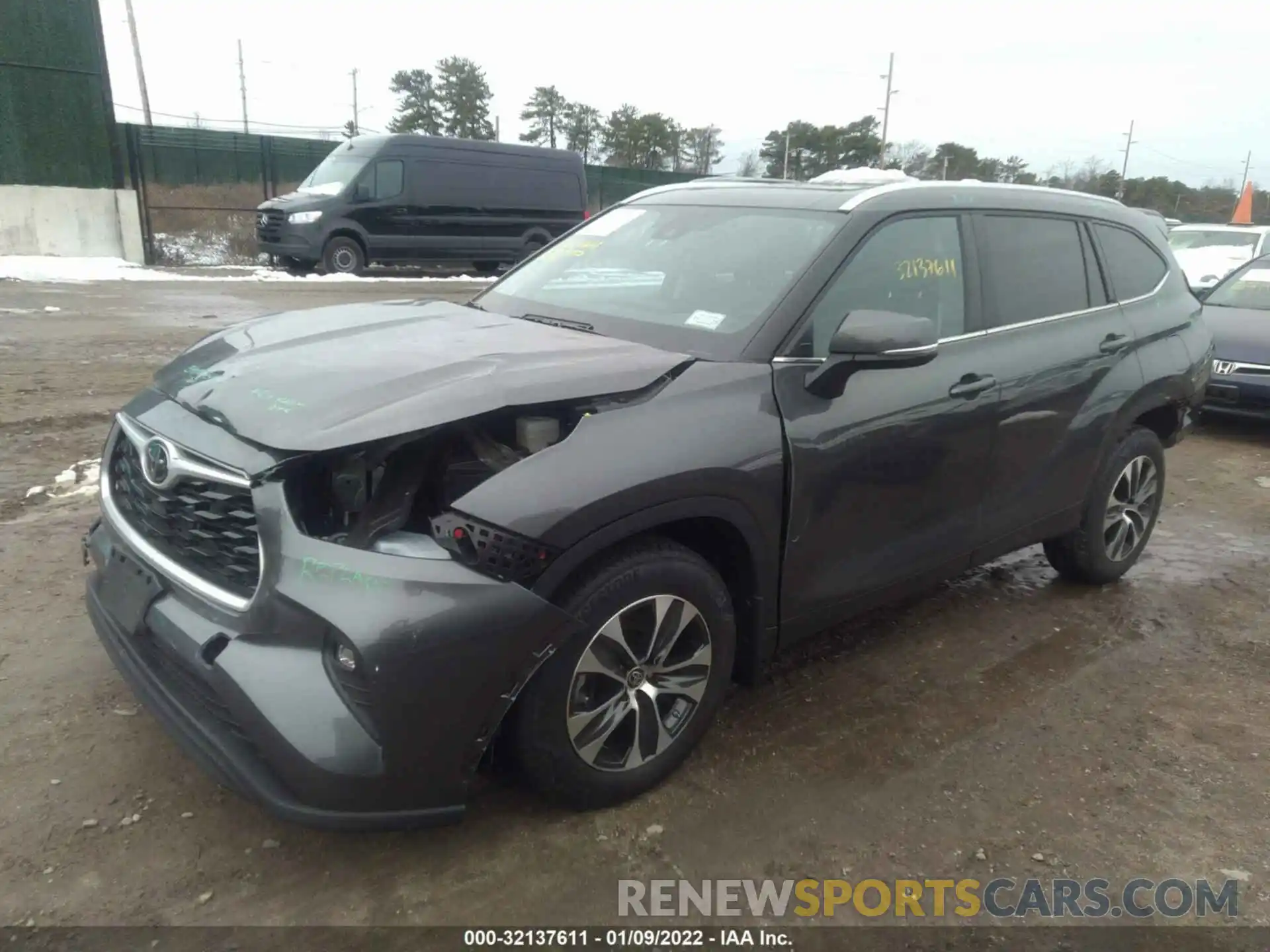 2 Photograph of a damaged car 5TDHZRBH3MS151353 TOYOTA HIGHLANDER 2021