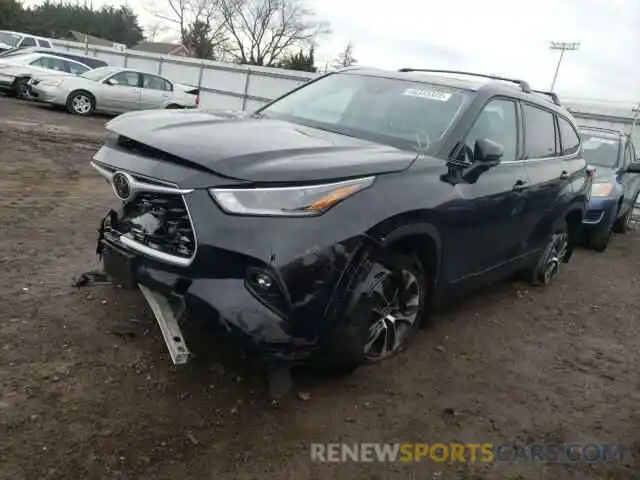 2 Photograph of a damaged car 5TDHZRBH4MS073438 TOYOTA HIGHLANDER 2021