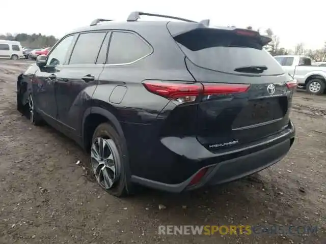 3 Photograph of a damaged car 5TDHZRBH4MS073438 TOYOTA HIGHLANDER 2021