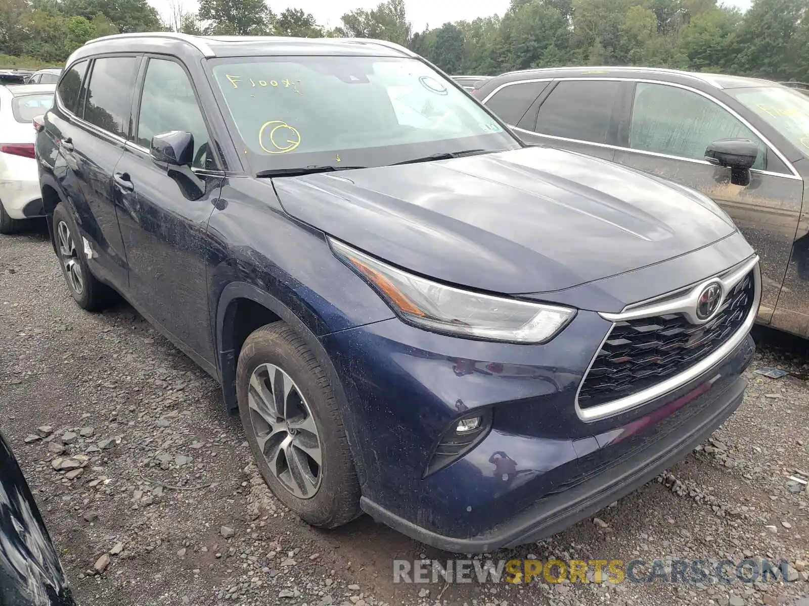 1 Photograph of a damaged car 5TDHZRBH4MS074279 TOYOTA HIGHLANDER 2021