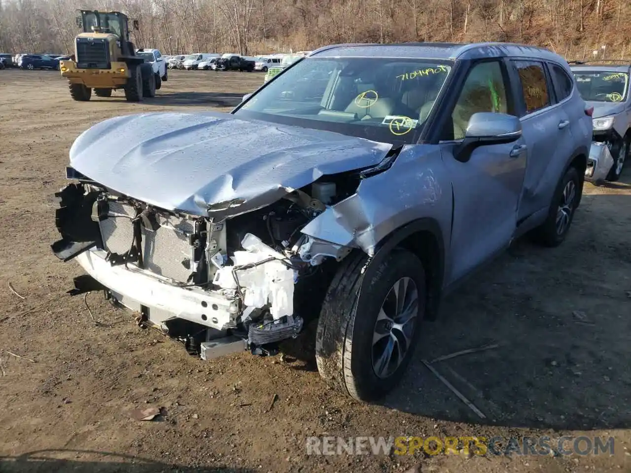 2 Photograph of a damaged car 5TDHZRBH4MS117499 TOYOTA HIGHLANDER 2021