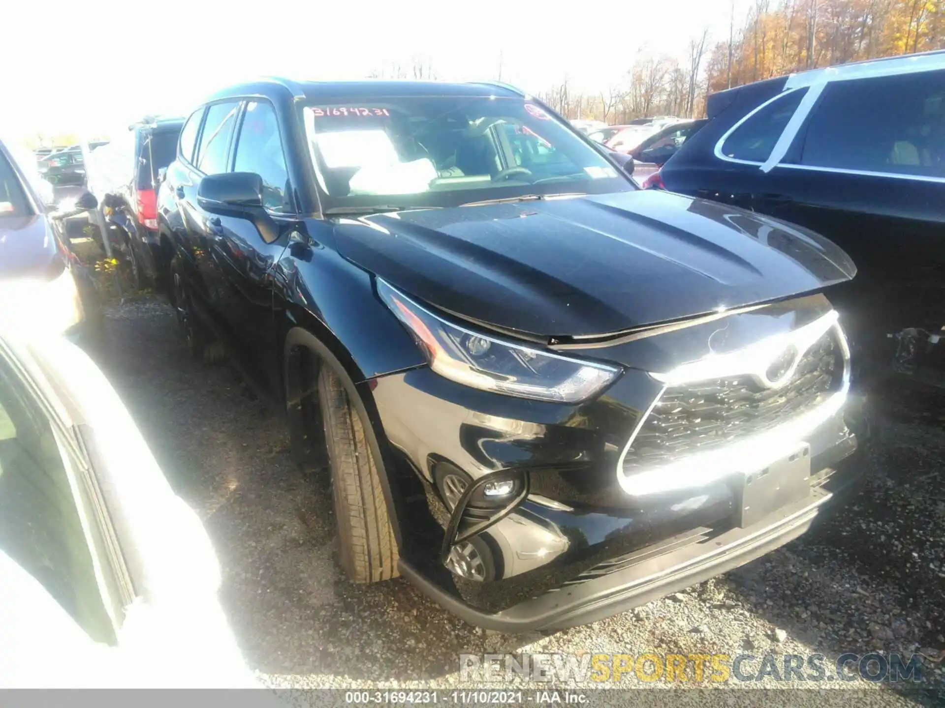 1 Photograph of a damaged car 5TDHZRBH4MS555519 TOYOTA HIGHLANDER 2021