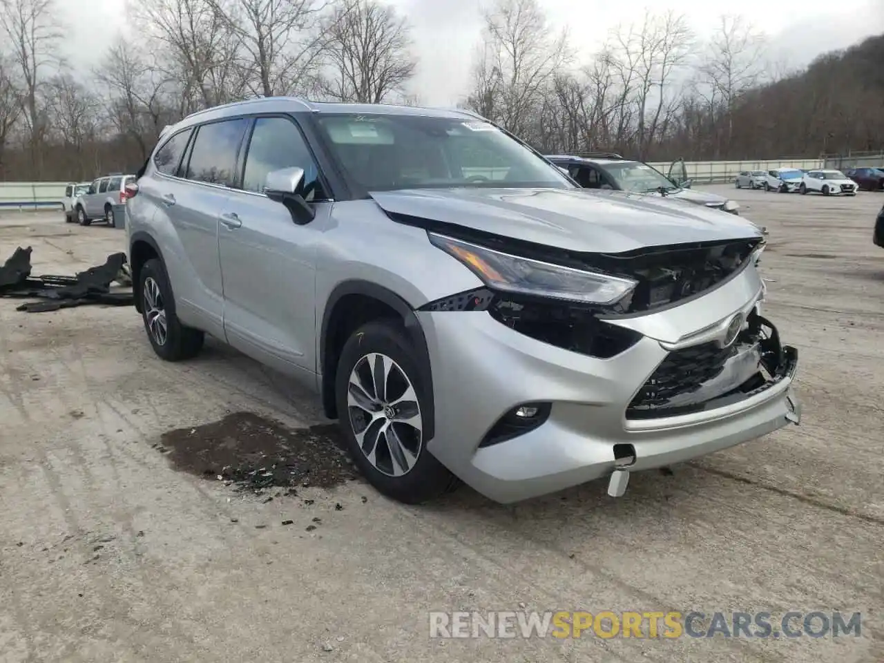 1 Photograph of a damaged car 5TDHZRBH5MS103627 TOYOTA HIGHLANDER 2021