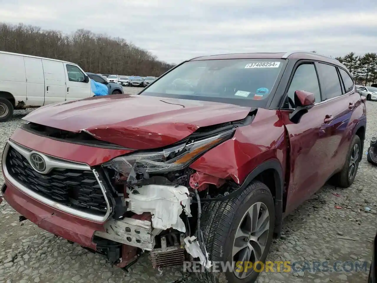 1 Photograph of a damaged car 5TDHZRBH5MS118323 TOYOTA HIGHLANDER 2021