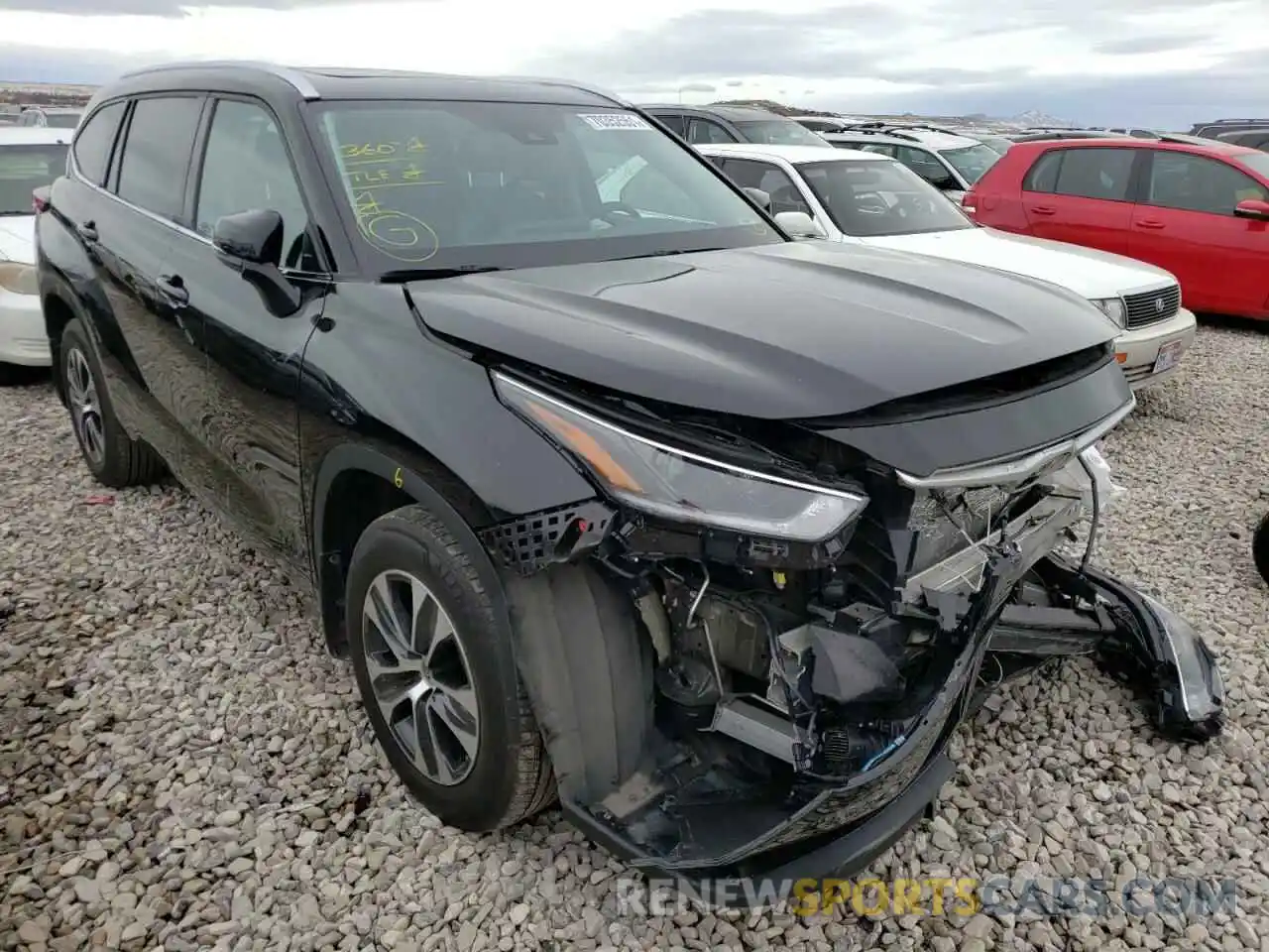 1 Photograph of a damaged car 5TDHZRBH5MS543167 TOYOTA HIGHLANDER 2021